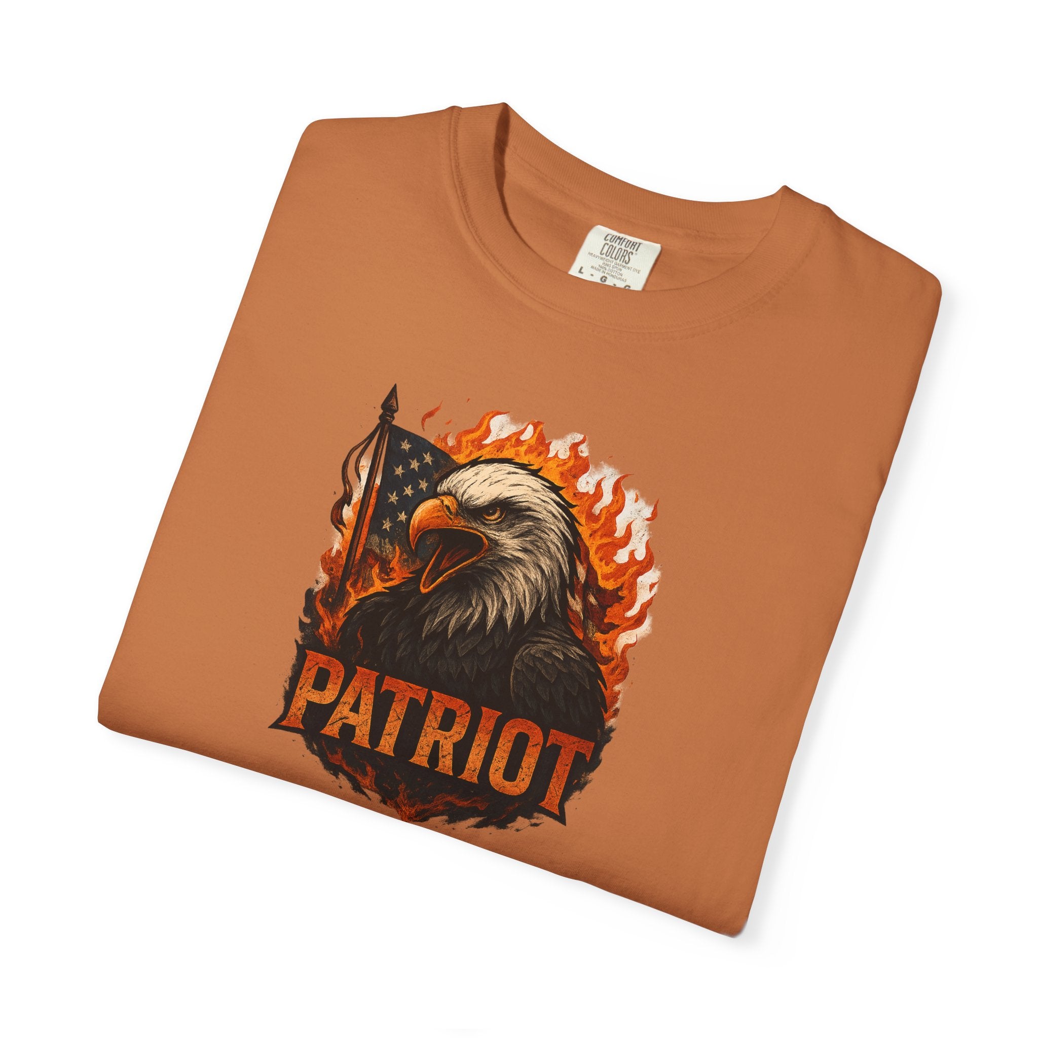 Patriot Eagle T-Shirt Bald Eagle American Flag Graphic Tee Freedom-USA Pride 6 colors 100% cotton
