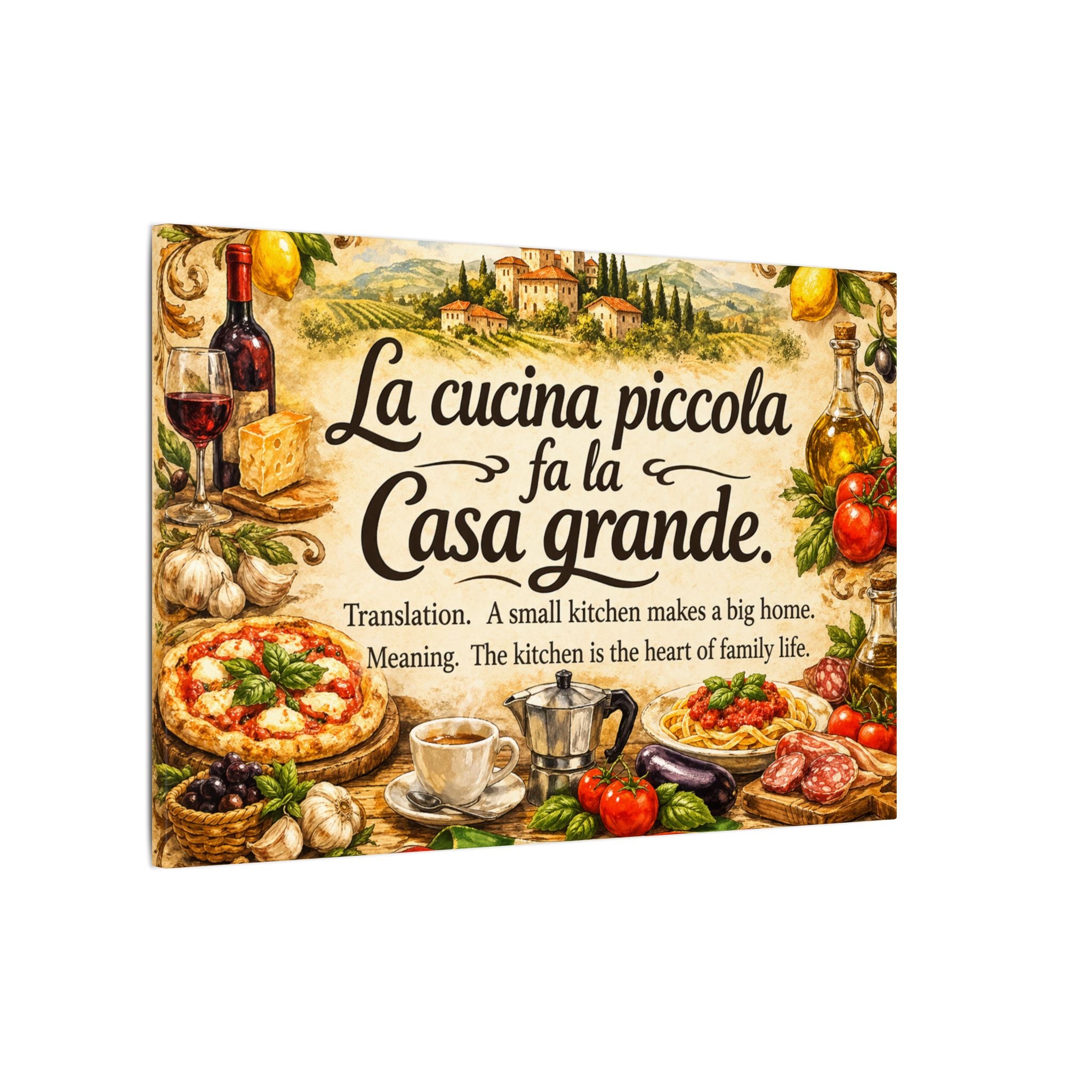 Vintage Italian Kitchen Wall Art Canvas La Cucina Italian Bistro Decor Farmhouse Kitchen Canvas Italian Style Wall Art 7 Sizes