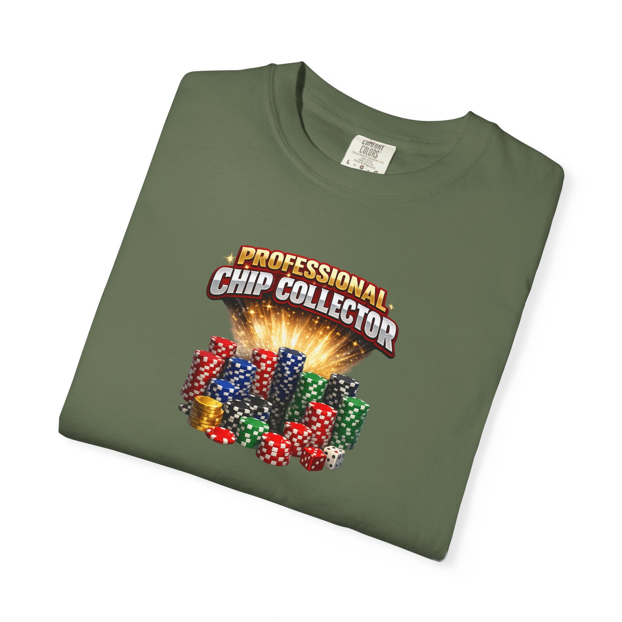 Professional Chip Collector Shirt Funny Poker Player T-Shirt Casino Night Tee Card Player Gift 7 colors 100% cotton