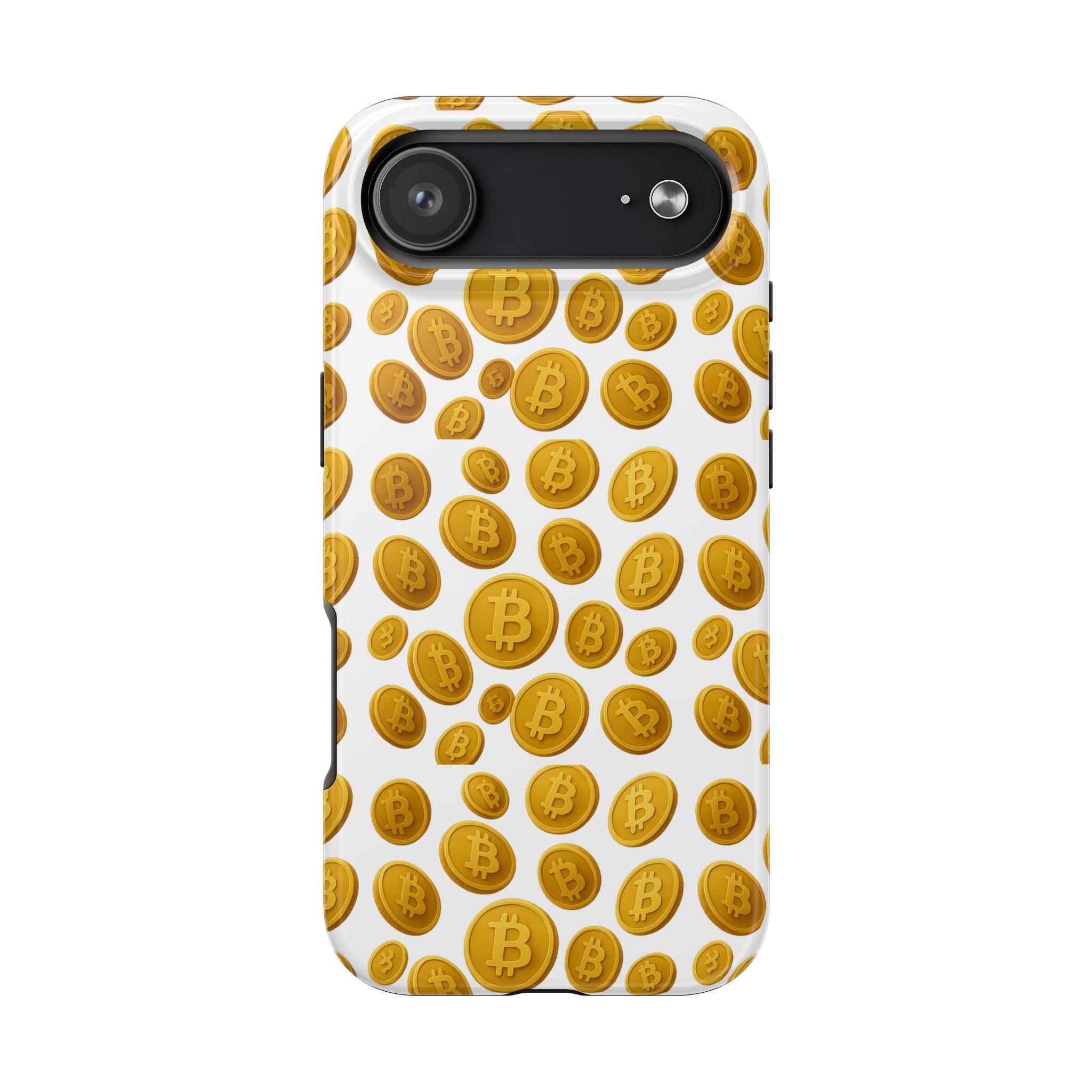 Bitcoin Tough Handyhülle Krypto Coin iPhone Samsung Hülle Glänzende Schutzhülle Stoßfeste BTC Hülle