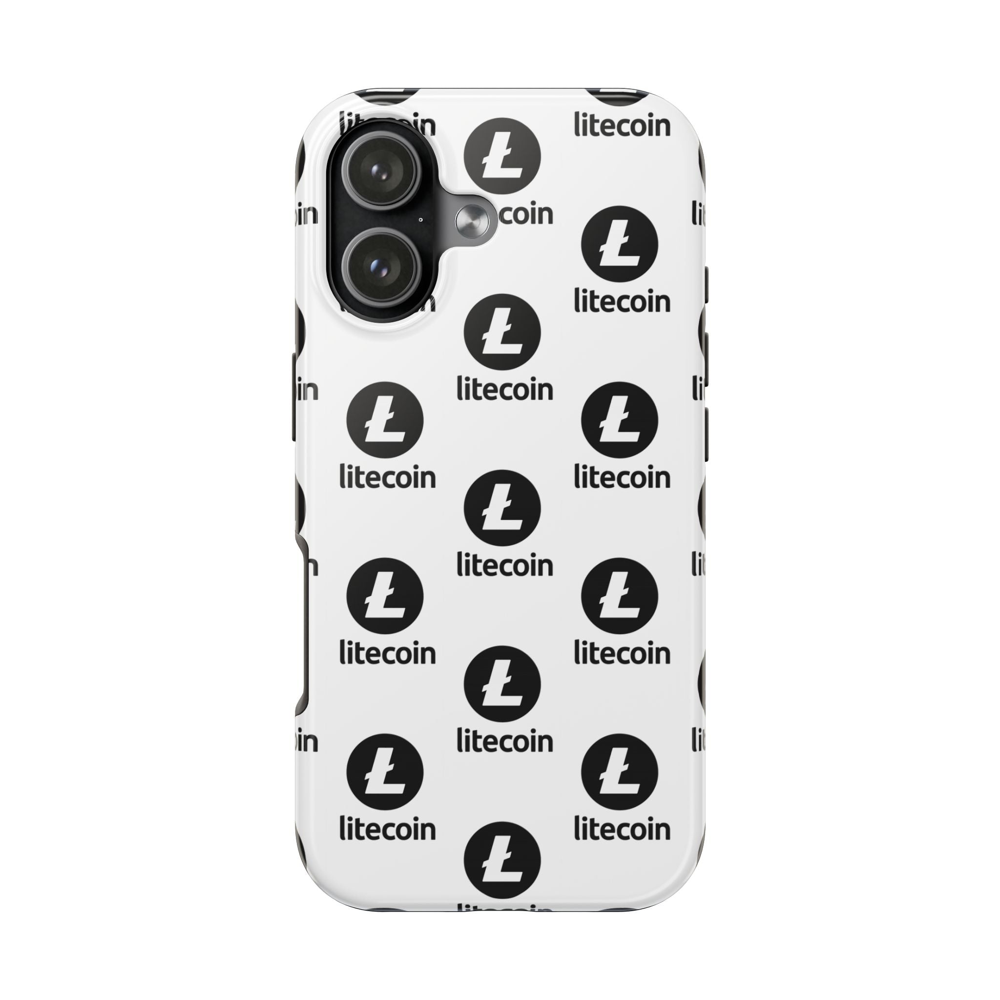 Litecoin Tough Phone Case Crypto iPhone Case Samsung Galaxy Case Litecoin Logo Phone Cover Glossy Protective Case