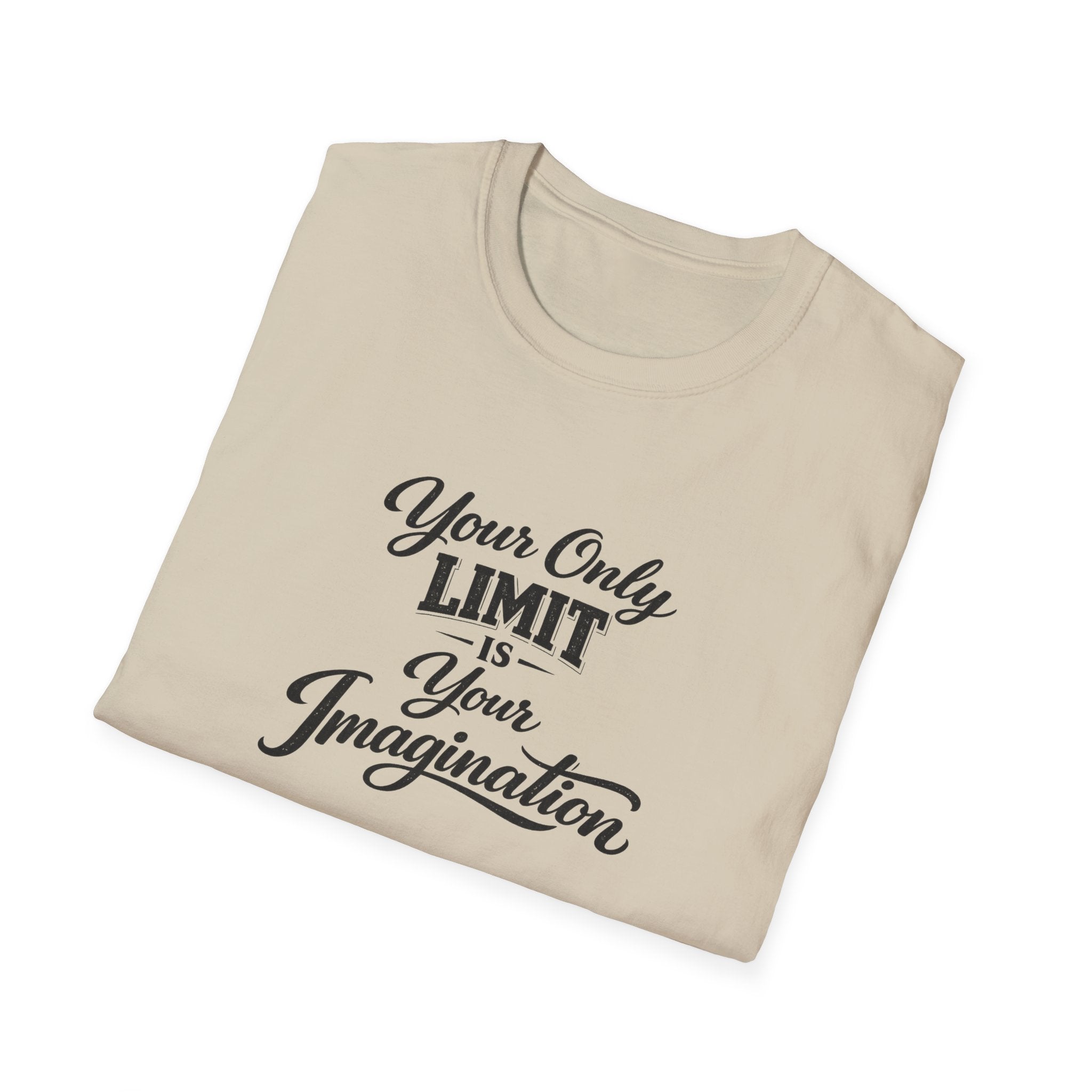Your Only Limit Is Your Imagination Motivational Quote T-Shirt Inspirational Typography Tee 7 colors 100% cotton
