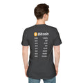 Bitcoin All-Time Highs Timeline T-Shirt Own a piece of Bitcoin history on a tee 6 colors 100% cotton