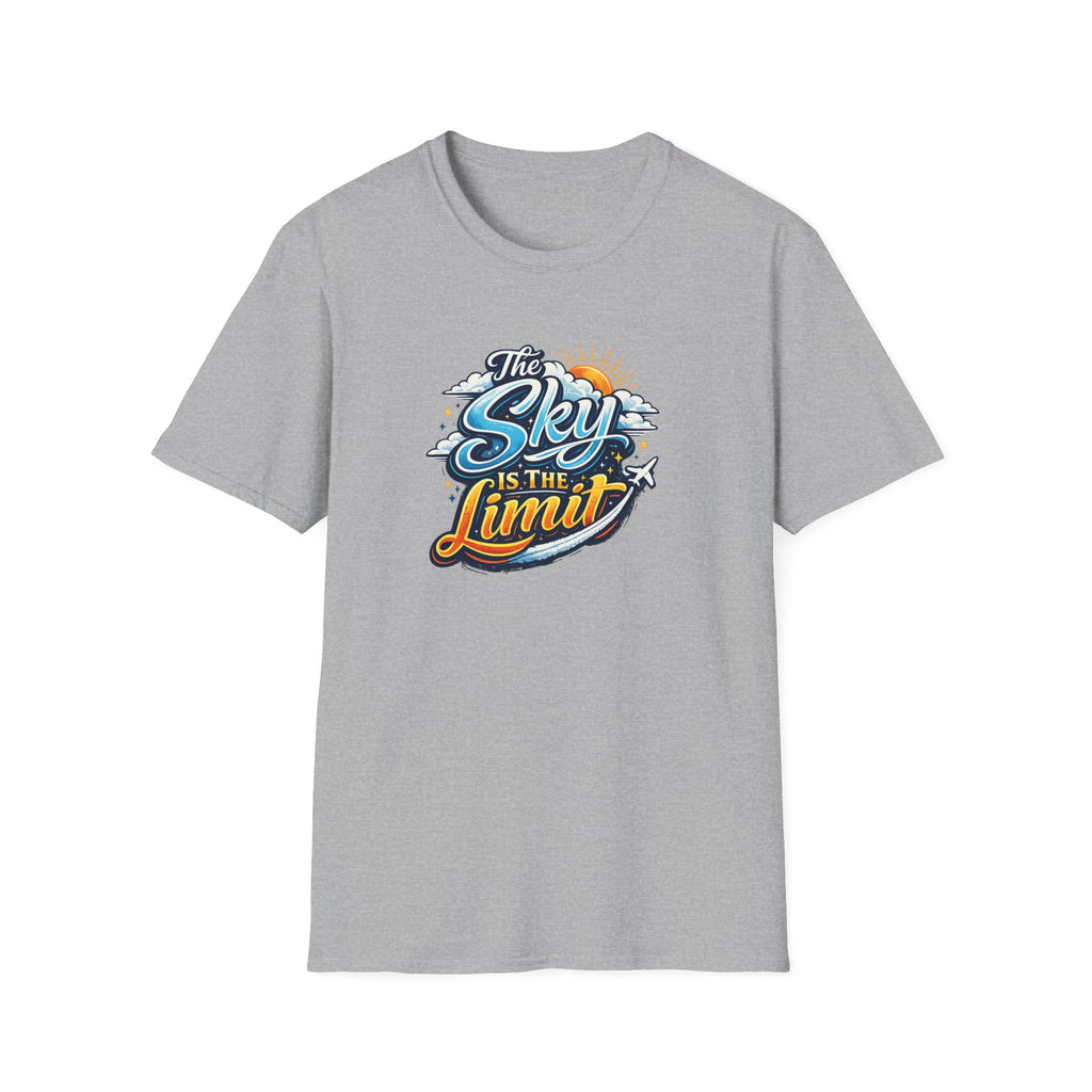 The Sky Is The Limit Motivational Graphic Tee Inspirational Quote Shirt Dream Big Positive Mindset T-Shirt 7 colors 100% cotton