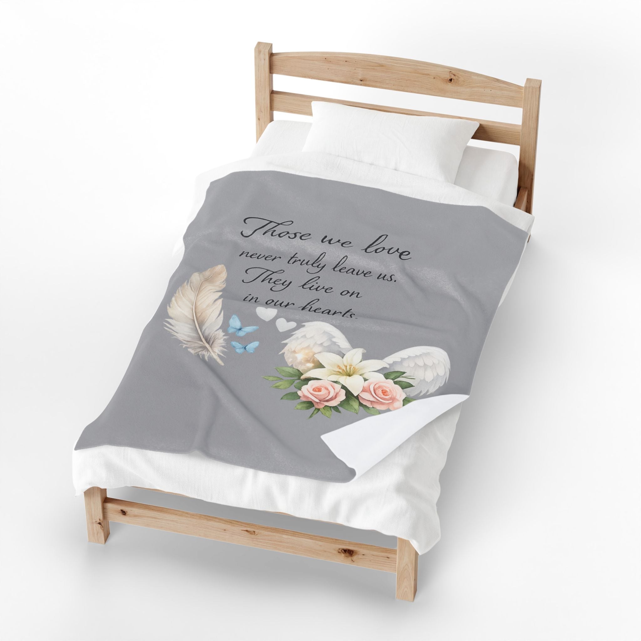 Sympathy Memorial Blanket Those We Love Never Truly Leave Us Bereavement Throw Comfort Gift for Loss Remembrance Blanket 50" x 60"