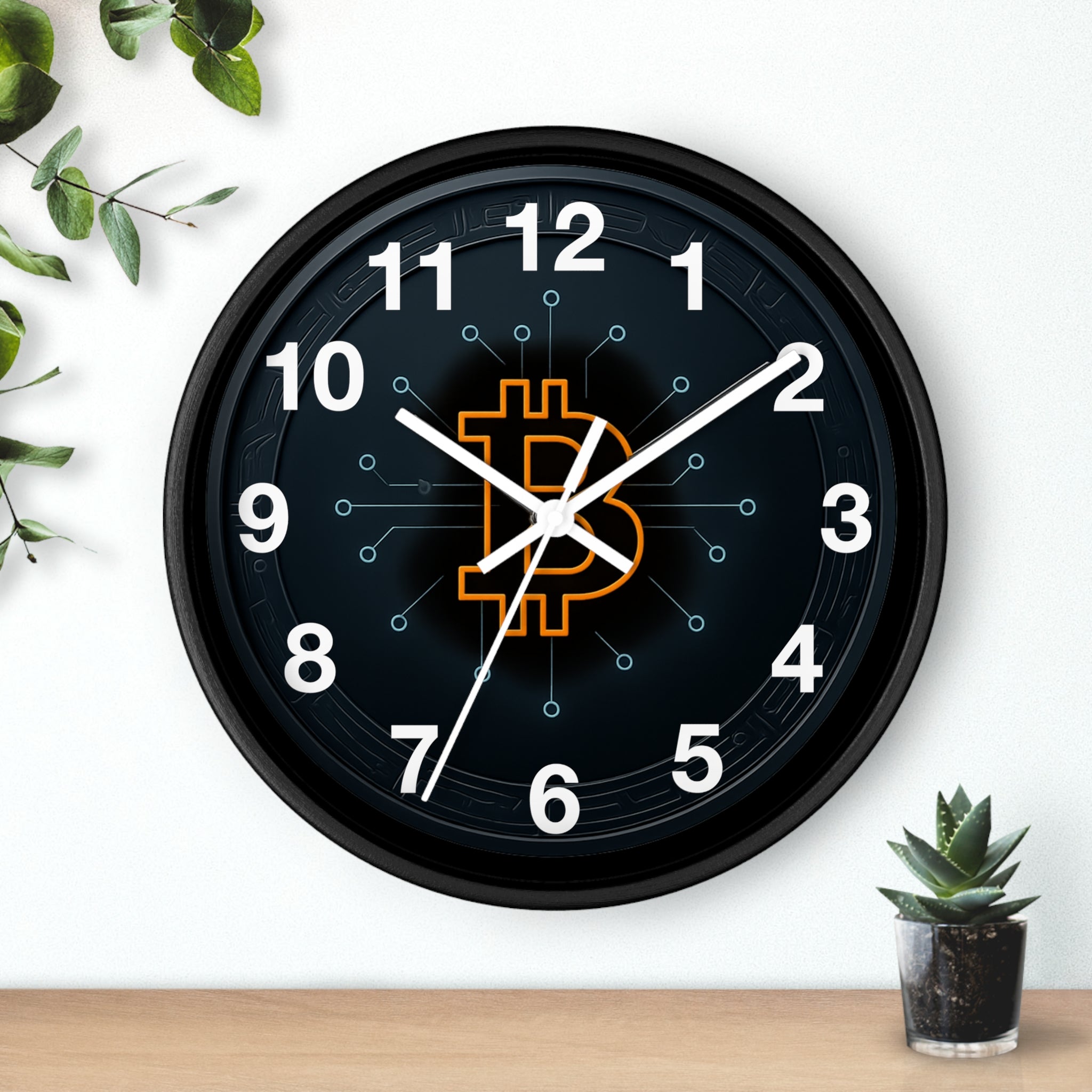 Time is Money Bitcoin is the Future Sleek Wall Clock