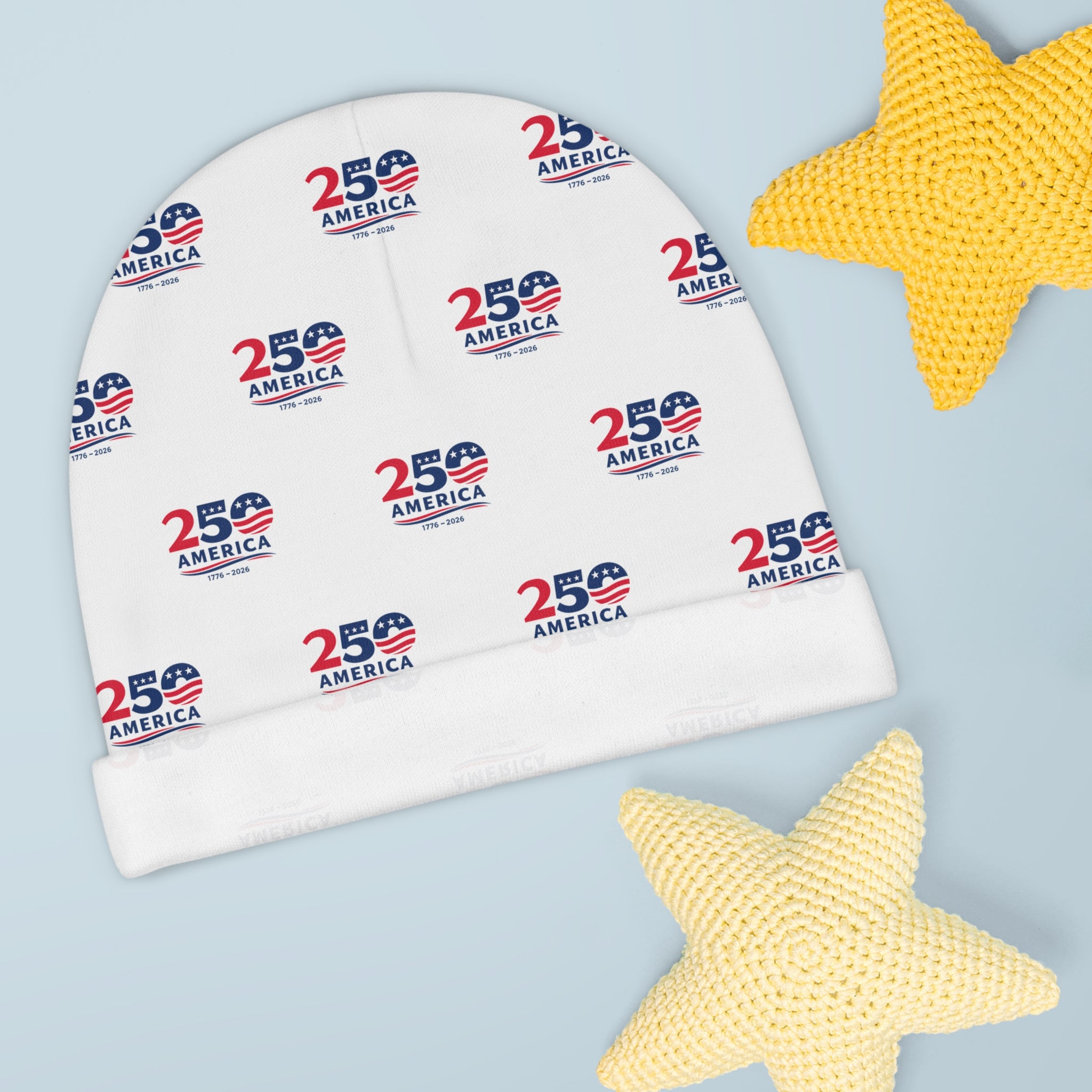 USA 250th Anniversary Baby Beanie America 1776-2026 Infant Hat Patriotic Newborn Keepsake