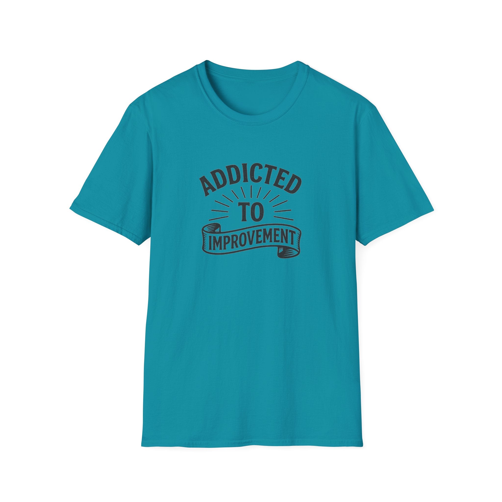 Always Leveling Up Motivations-T-Shirt Süchtig nach Verbesserung T-Shirt Positive Einstellung Kleidung für Männer & Frauen 8 Farben 100% Baumwolle
