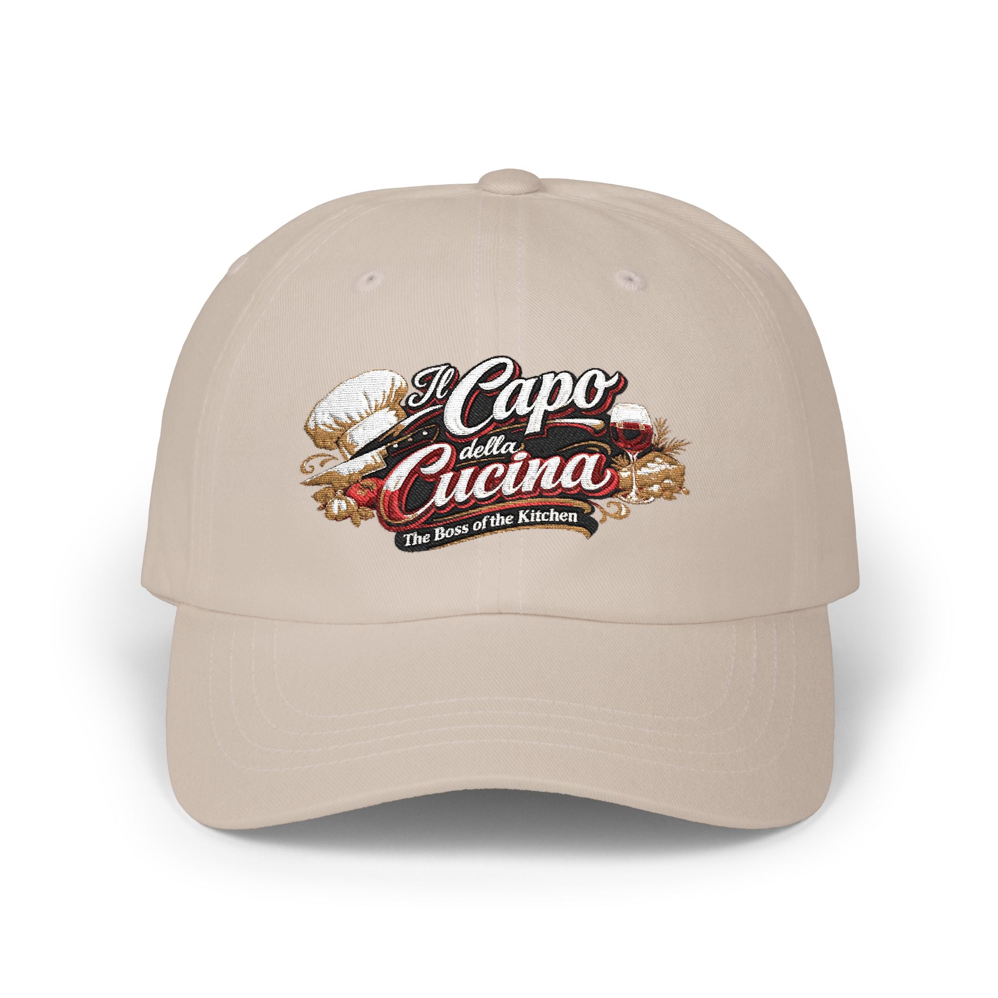 Il Capo della Cucina Mütze Italian Dad Cap Chef der Küche Hut Lustiges italienisches Kochgeschenk 5 Farben 100% Baumwolle