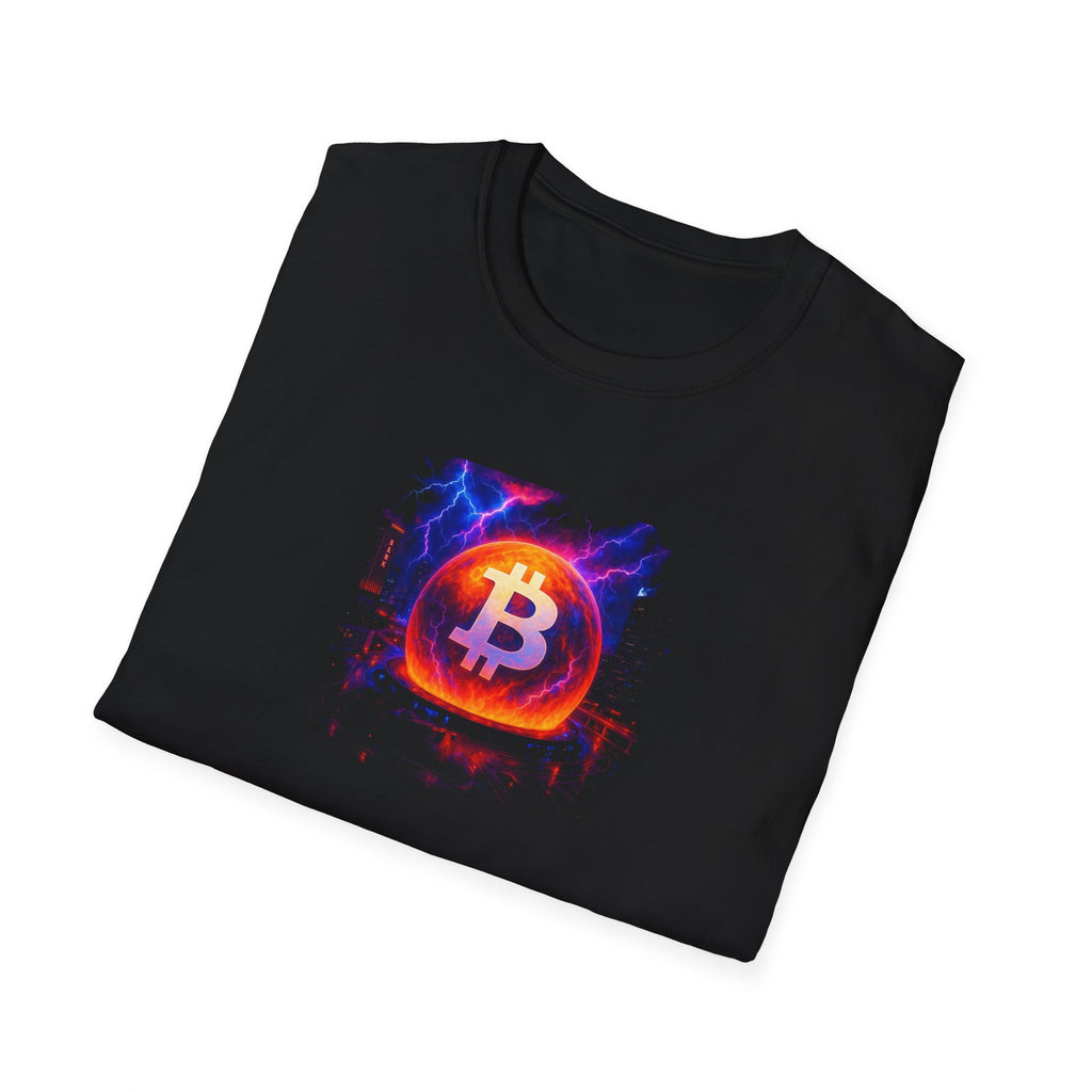 Bitcoin Storm T-Shirt Tee Crypto Lightning and Power 2 colors 100% cotton
