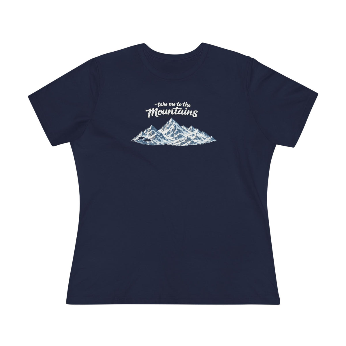 Damen "Take Me to the Mountains" T-Shirt, Berg-Liebhaber T-Shirt, Wander-Shirt für Frauen, Outdoor Natur-Liebhaber Geschenk, 4 Farben, 100% Baumwolle