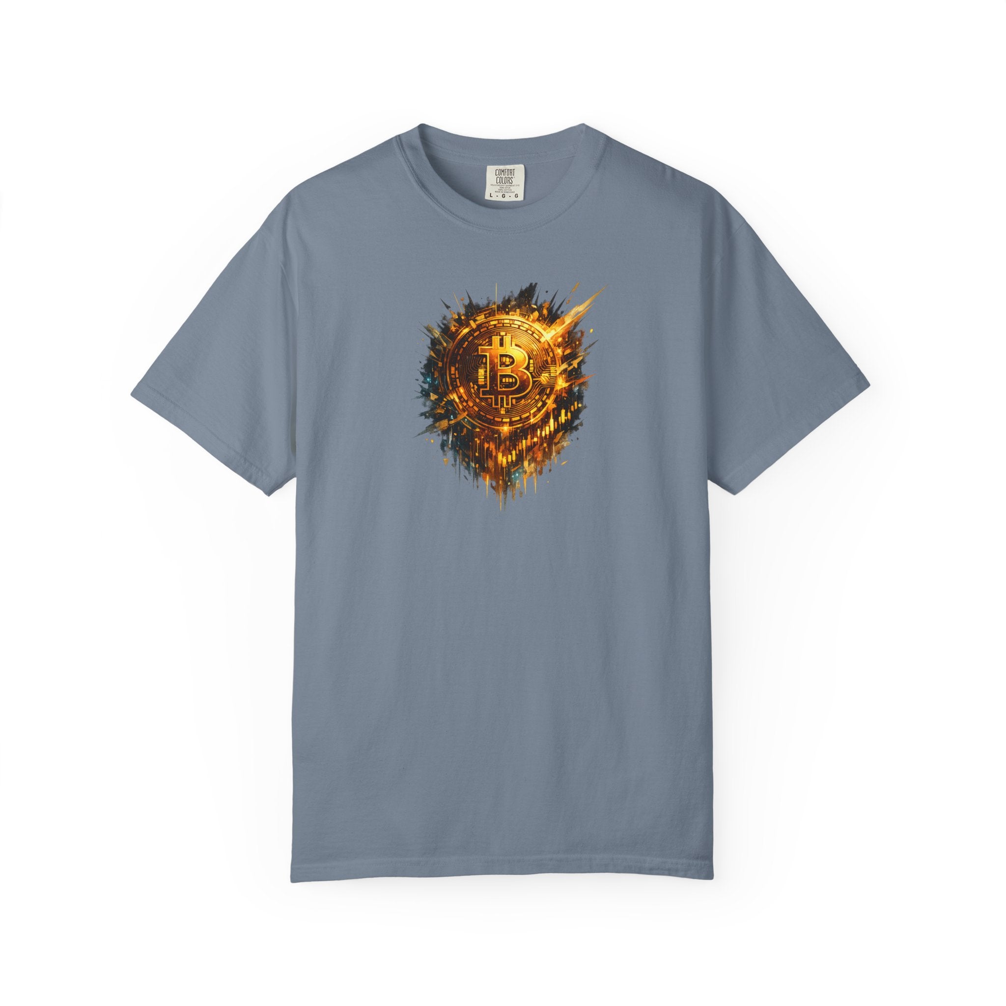 Bitcoin Fire Coin TShirt Bitcoin Shirt for Crypto Fans Digital Gold Streetwear Burning Bitcoin Logo T-shirt 11 colors 100% cotton