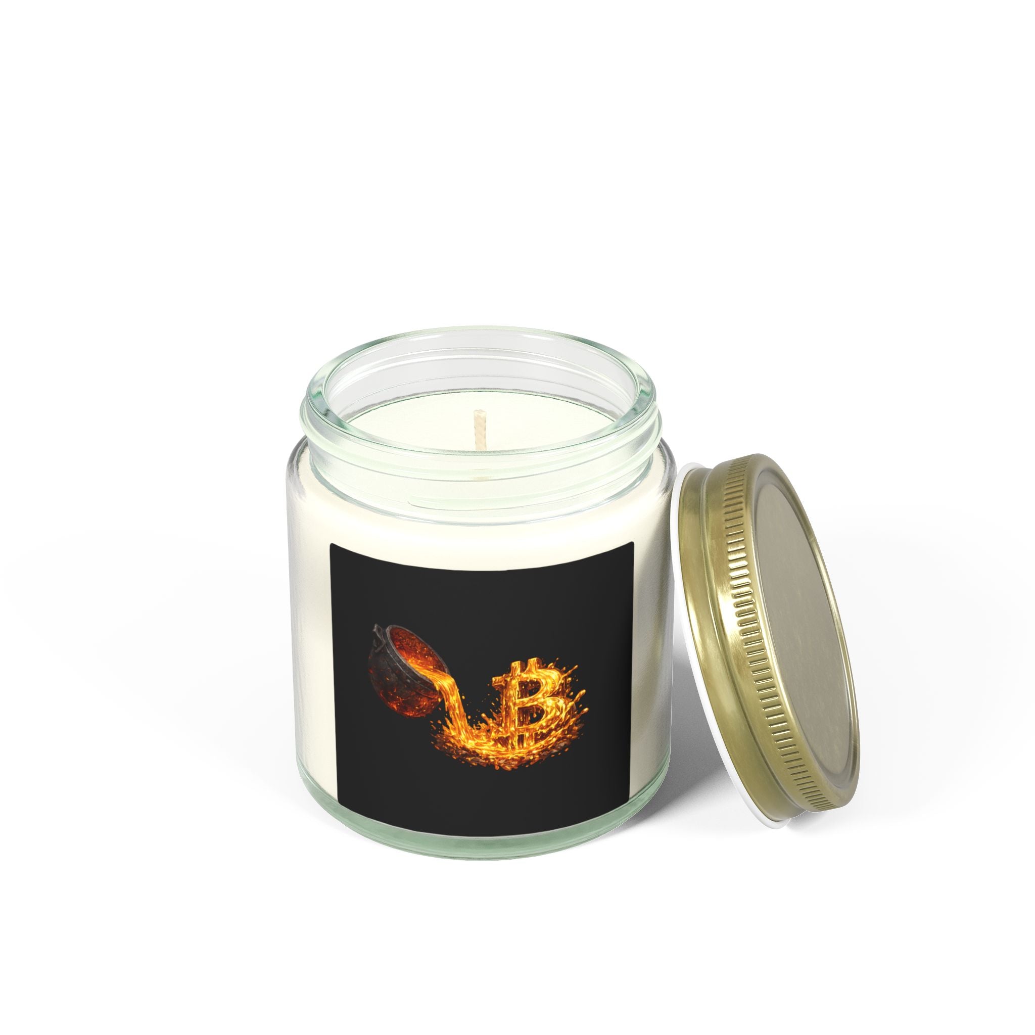 Bitcoin Scented Candles, Coconut Apricot Wax (4oz, 9oz) 8 scents available
