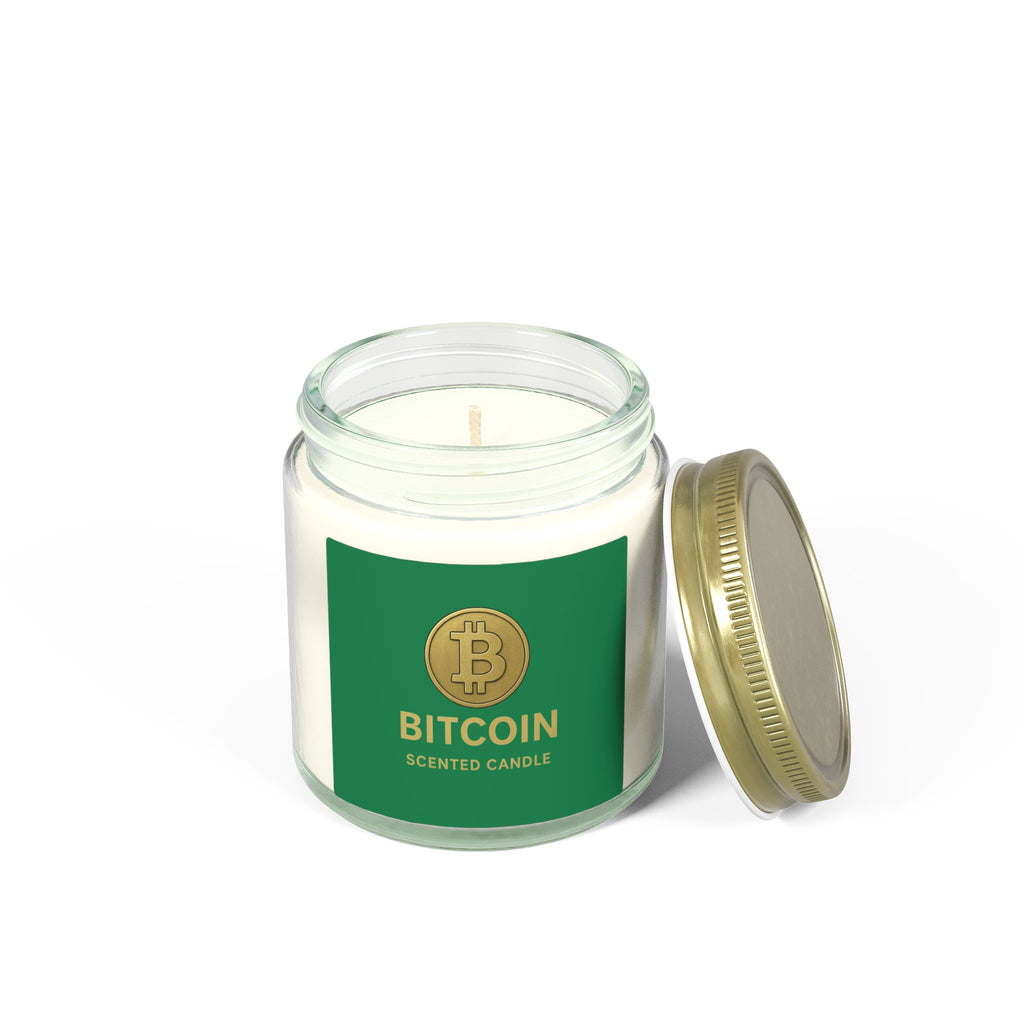Bitcoin Logo Candles Coconut Apricot Wax 4 oz & 9 oz sizes 8 fragrances available