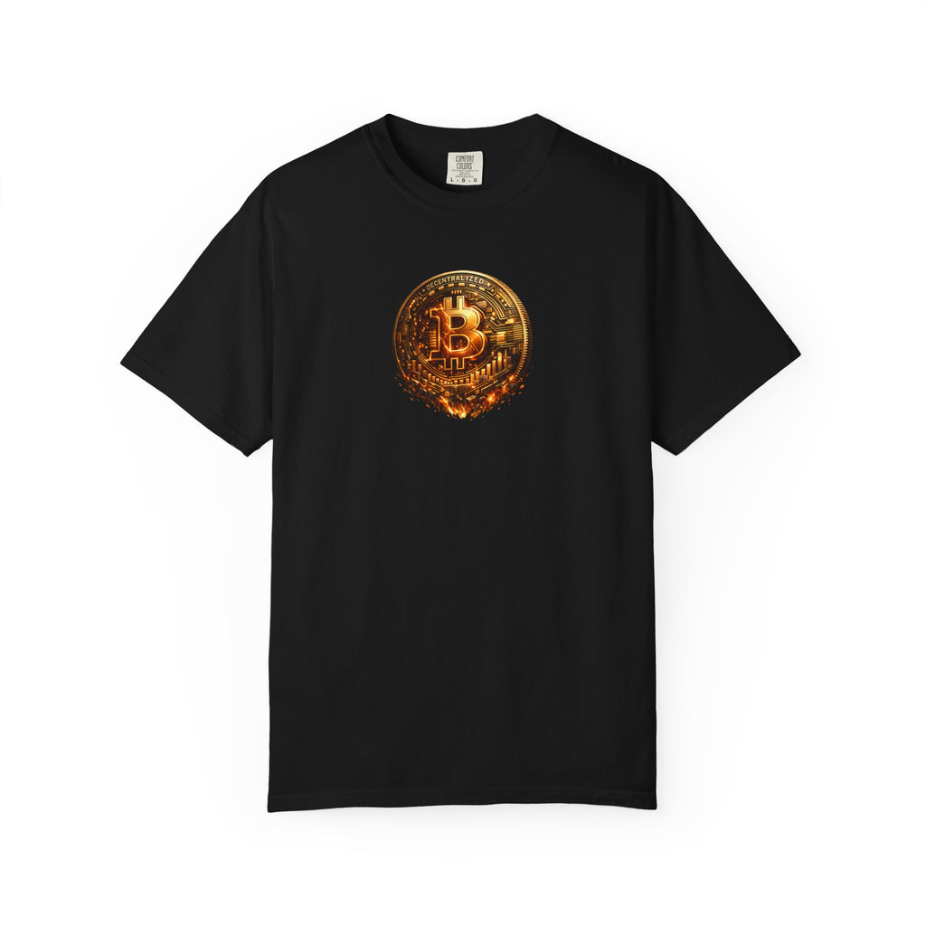 Melting Bitcoin Coin TShirt Digital Currency Shirt Bitcoin Fan Gift Blockchain Crypto Apparel 8 colors 100% cotton
