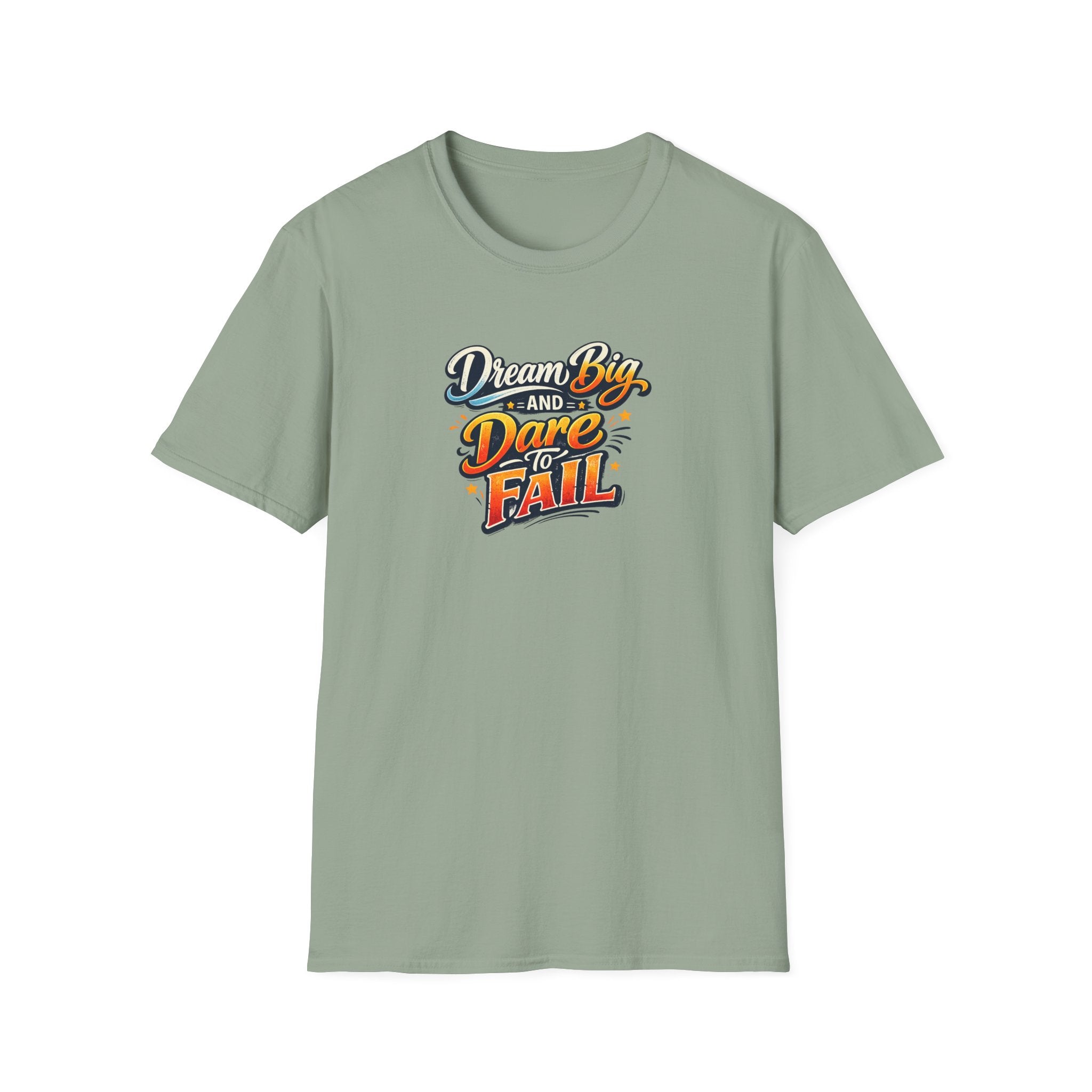 Träume groß und wage es, zu scheitern Kühne Ziele Motivations-T-Shirt Inspirierendes Shirt 8 Farben 100 % Baumwolle