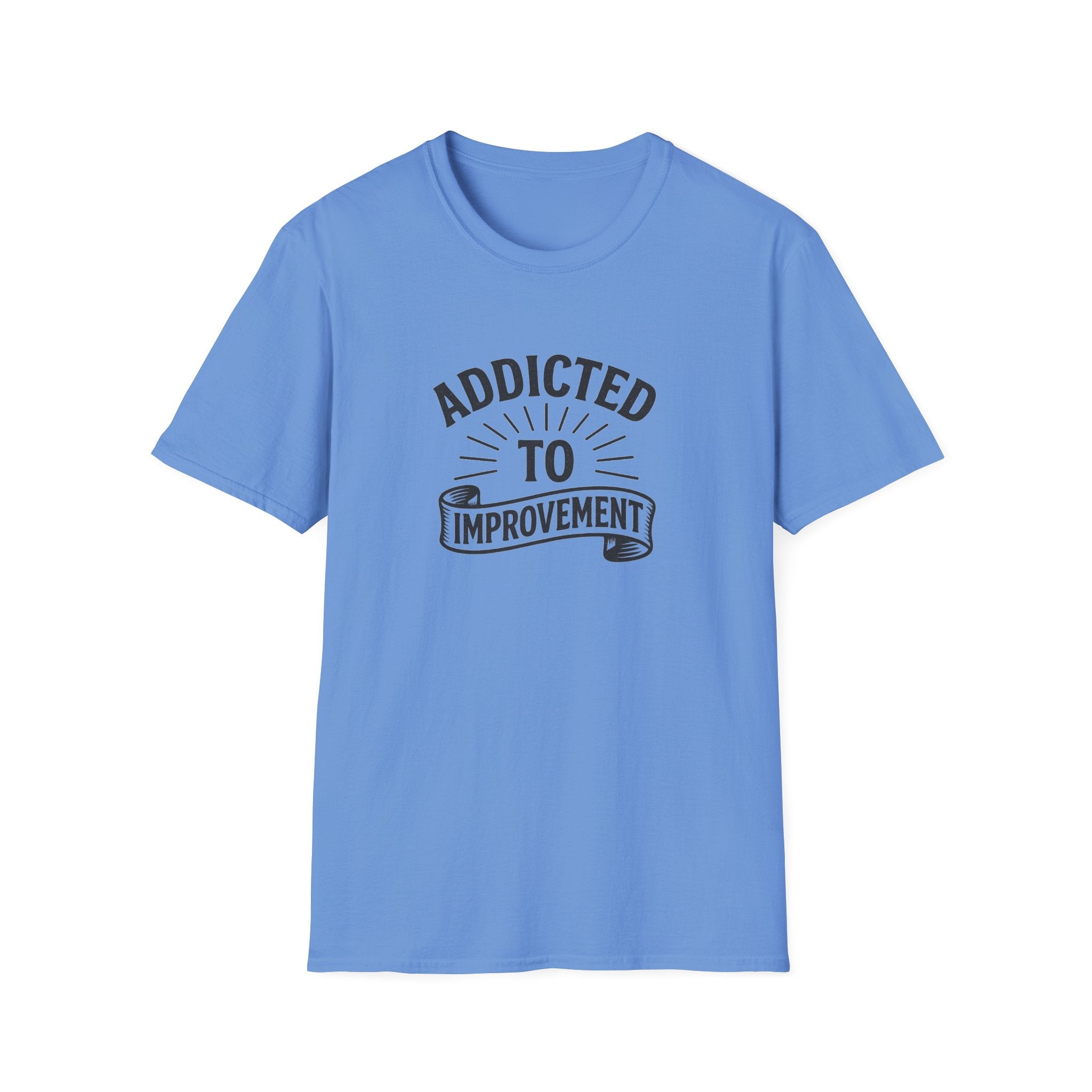 Always Leveling Up Motivations-T-Shirt Süchtig nach Verbesserung T-Shirt Positive Einstellung Kleidung für Männer & Frauen 8 Farben 100% Baumwolle