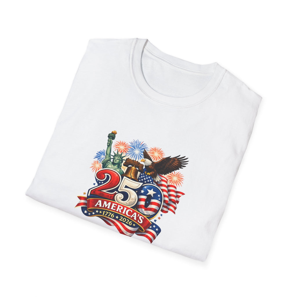America 250 Shirt Patriotic 1776-2026 TShirt USA Anniversary Tee Fourth of July Shirt Red White Blue Tee 7 colors 100% cotton