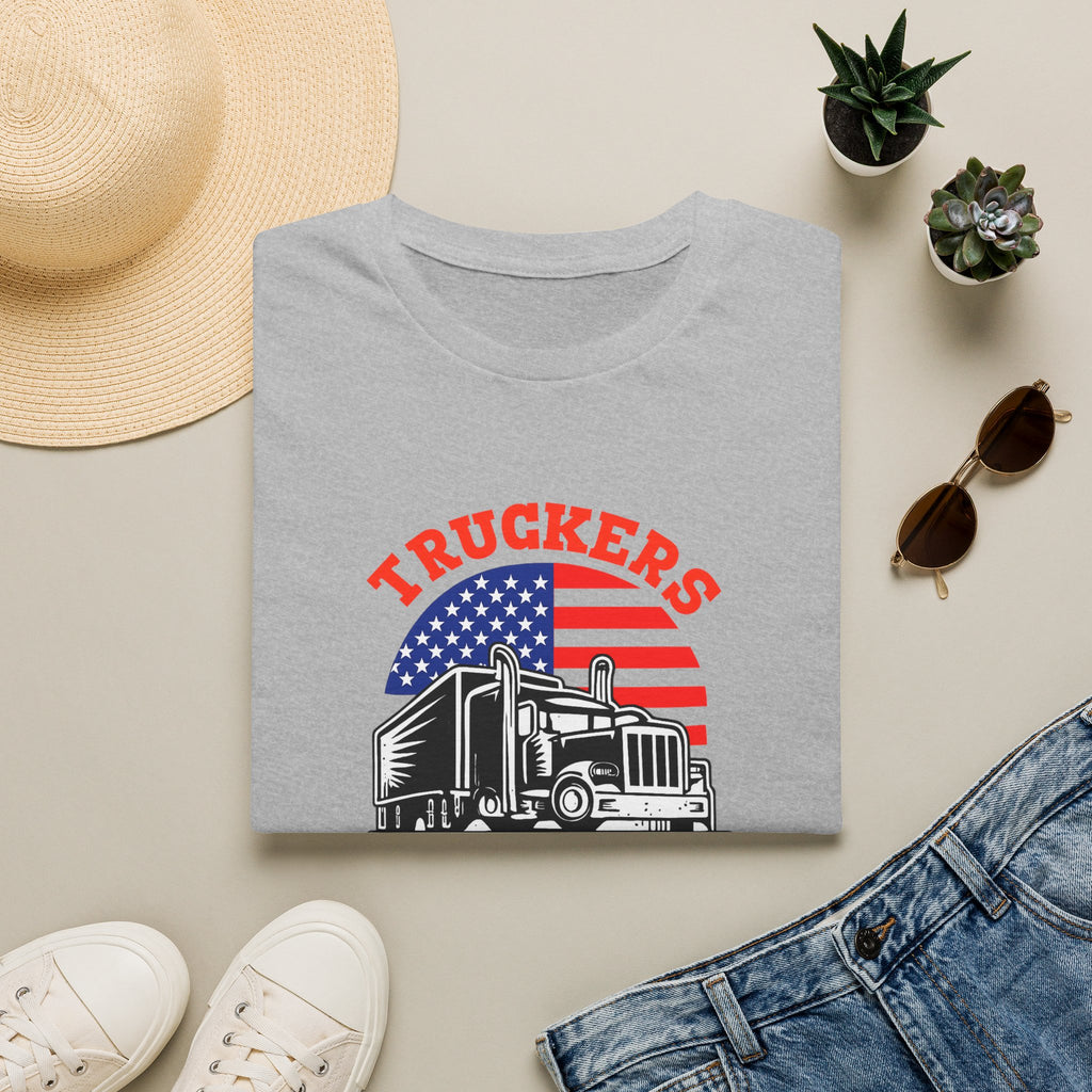 Truckers Move America Shirt Patriotic Trucker Tee American Flag Semi Truck T-Shirt Proud Truck Driver Gift 7 colors 100% cotton