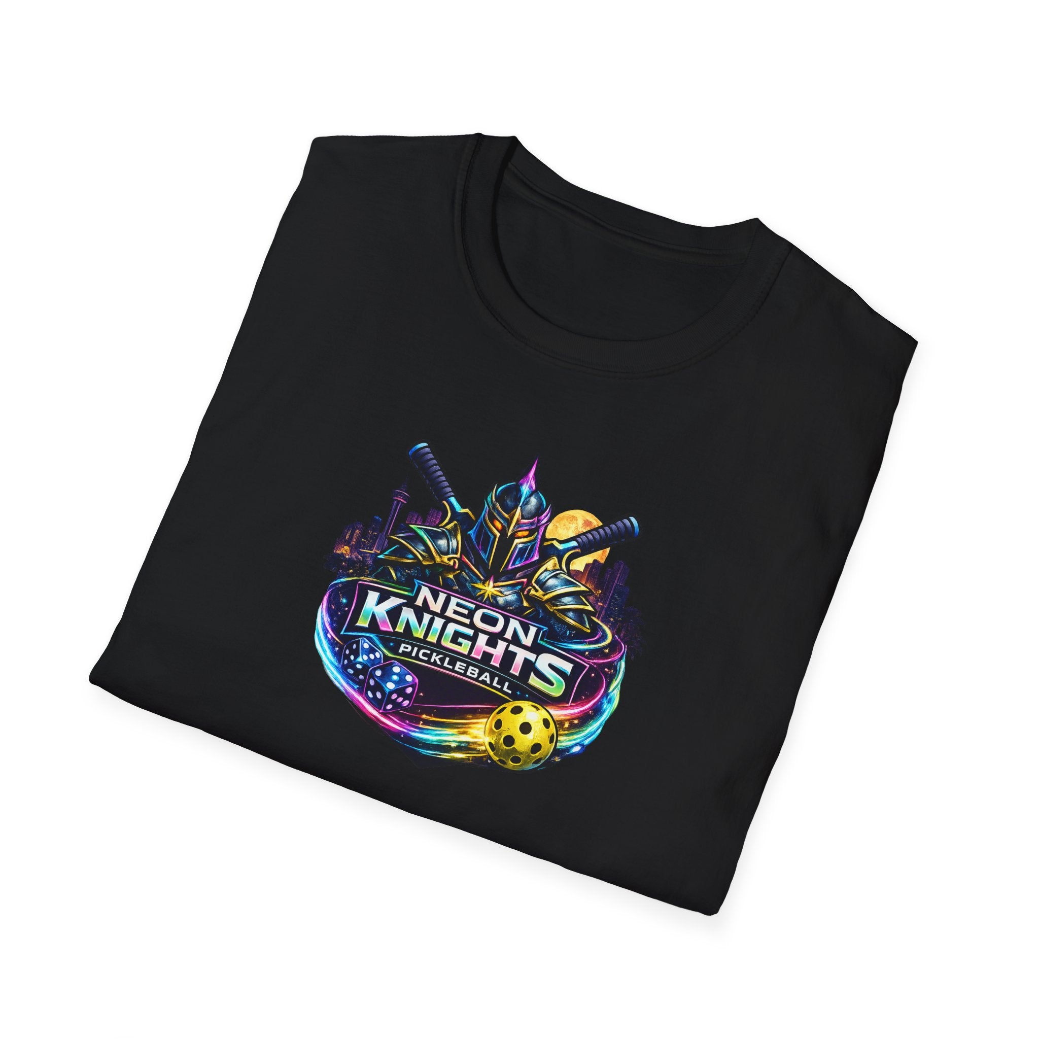 Neon Knights Pickleball Shirt | Vegas Inspired Pickleball T-Shirt | Gift for Pickleball Player | 9 colors - 100% cotton