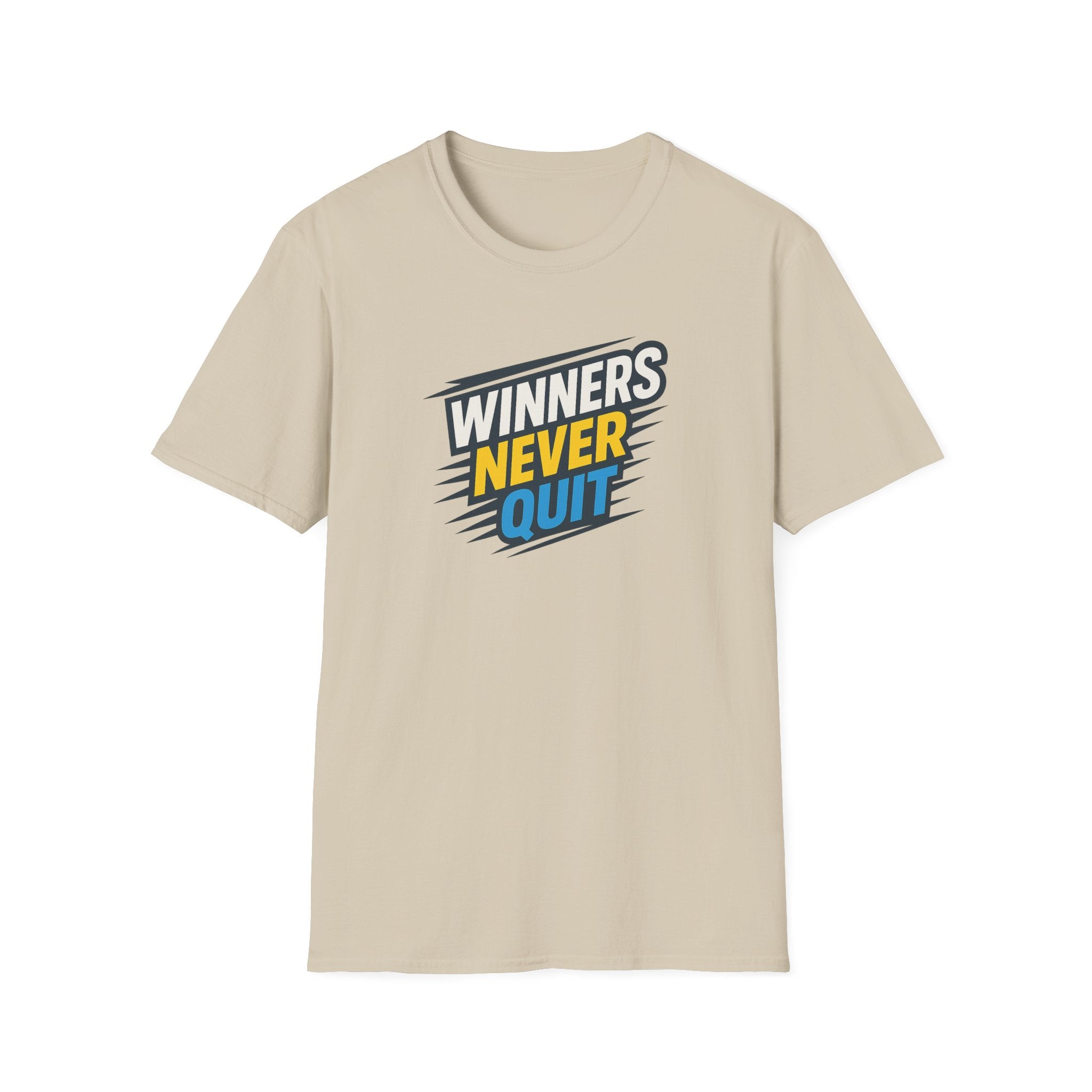 Winners Never Quit Motivational T-Shirt Gym Fitness Unisex Tee Inspirational Workout Shirt 6 colors 100% cotton