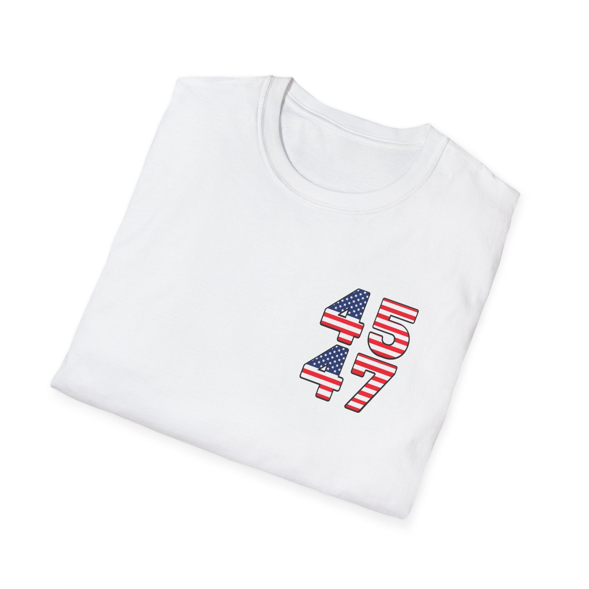 Patriotic 45 47 T-Shirt USA Flag American Pride Tee Fourth of July Shirt Gift for Republican Patriot 7 colors 100% cotton