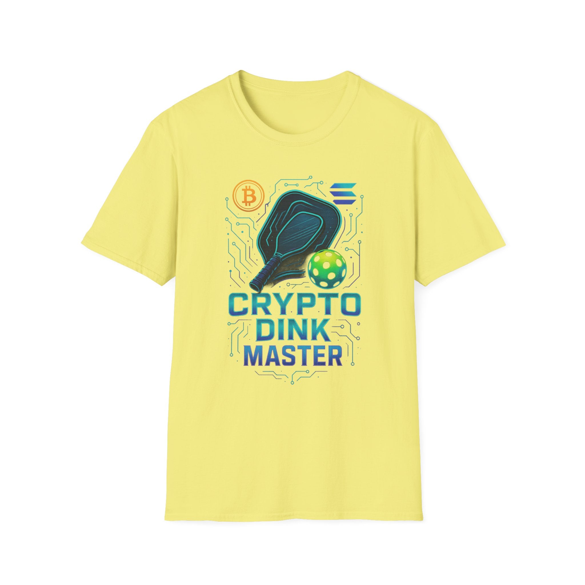 Whale of the Pickleball Court Dink Master Bitcoin T-Shirt Tee 7 colors 100% cotton