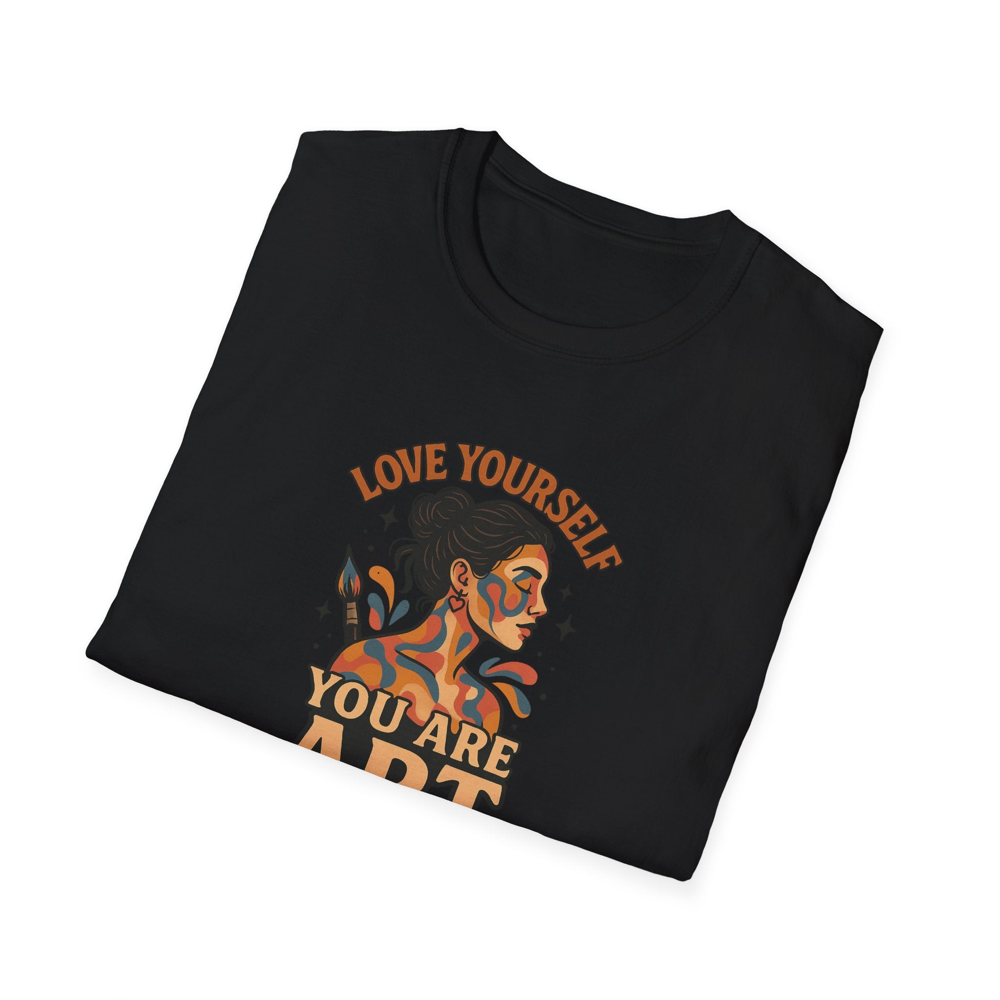 Love Yourself You Are Art T-Shirt Inspirational Graphic Tee for Women Retro Self Love Shirt 8 colors 100% cotton
