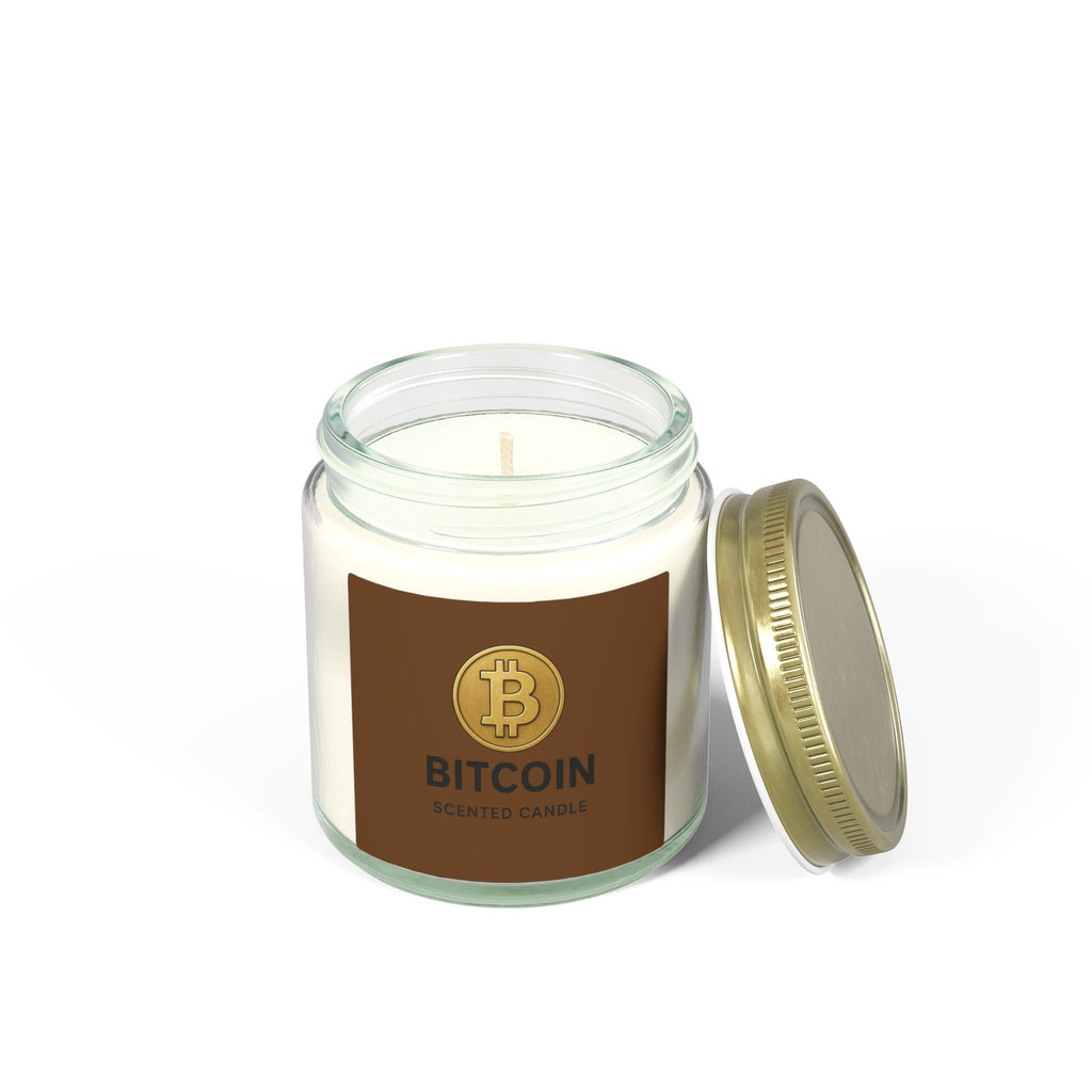 Bitcoin Logo Coconut-Apricot Wax Candle 4 oz & 9 oz sizes 8 fragrances available