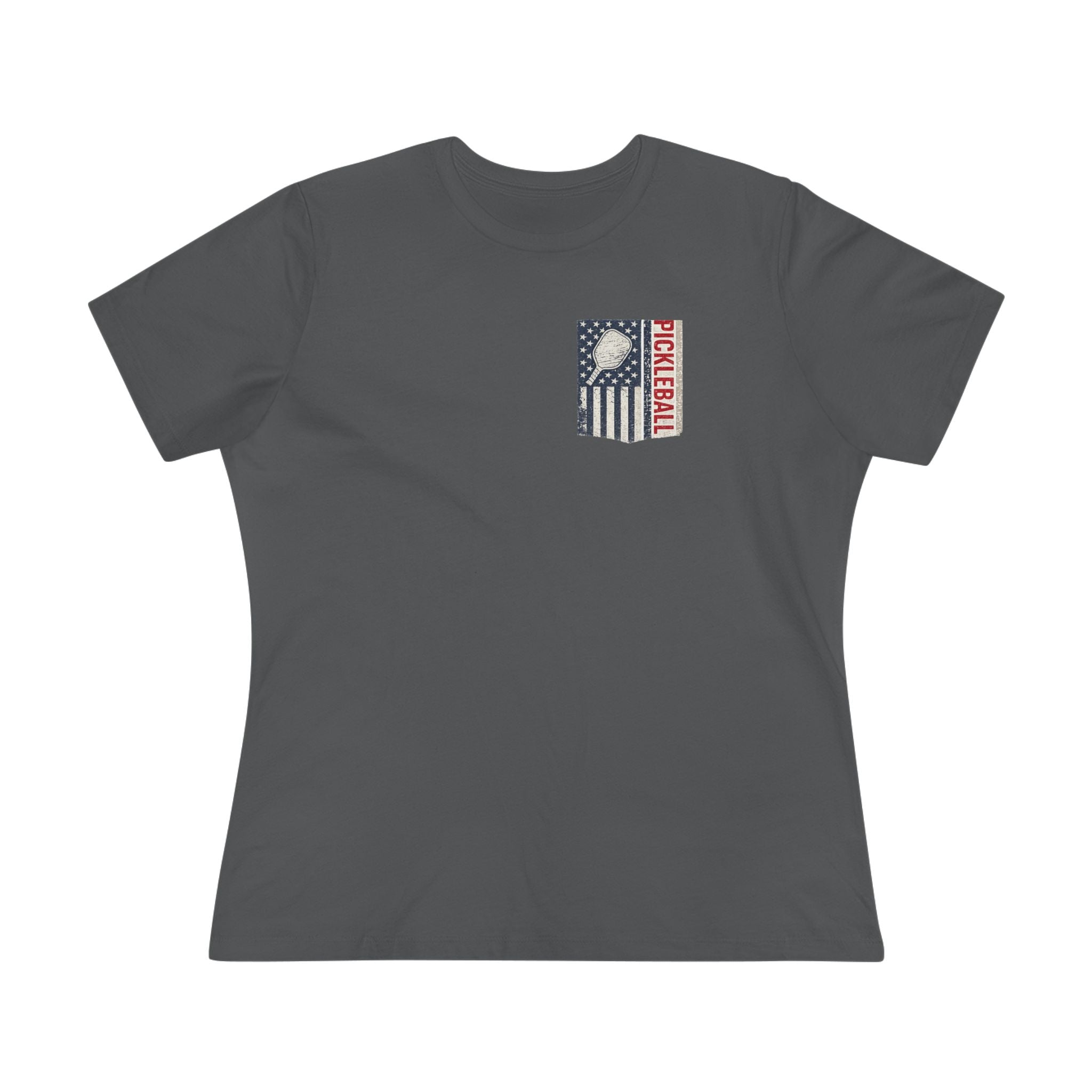 Women's Pickleball Flag Shirt Vintage USA Pickleball Tee Patriotic Pickleball Shirt for Her Court Player Gift 4 colors 100% cotton