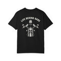 Life Behind Bars Motorcycle T-Shirt Biker Graphic Tee Riding Lifestyle Shirt Gift for Riders 8 colors 100% cotton