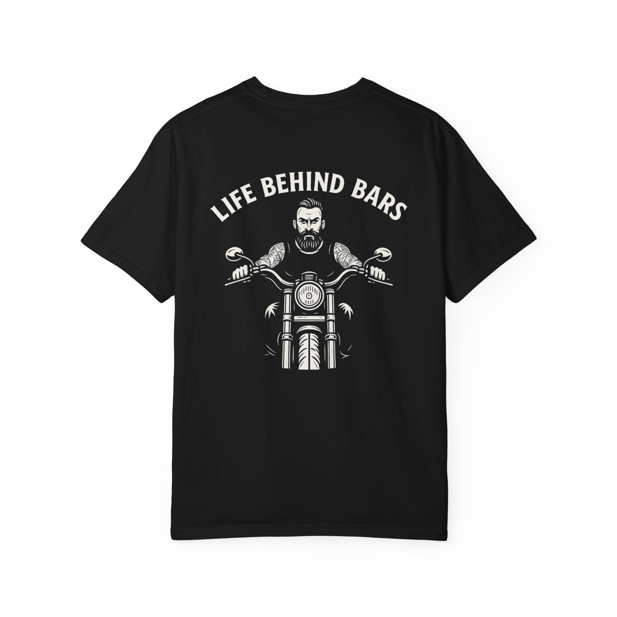 Life Behind Bars Motorcycle T-Shirt Biker Graphic Tee Riding Lifestyle Shirt Gift for Riders 8 colors 100% cotton