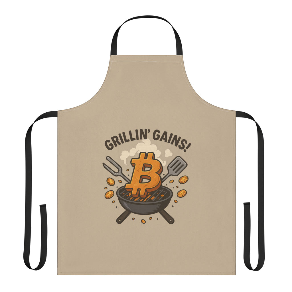 Grillin Gains Bitcoin Apron Fire up the Grill and your Crypto Spirit