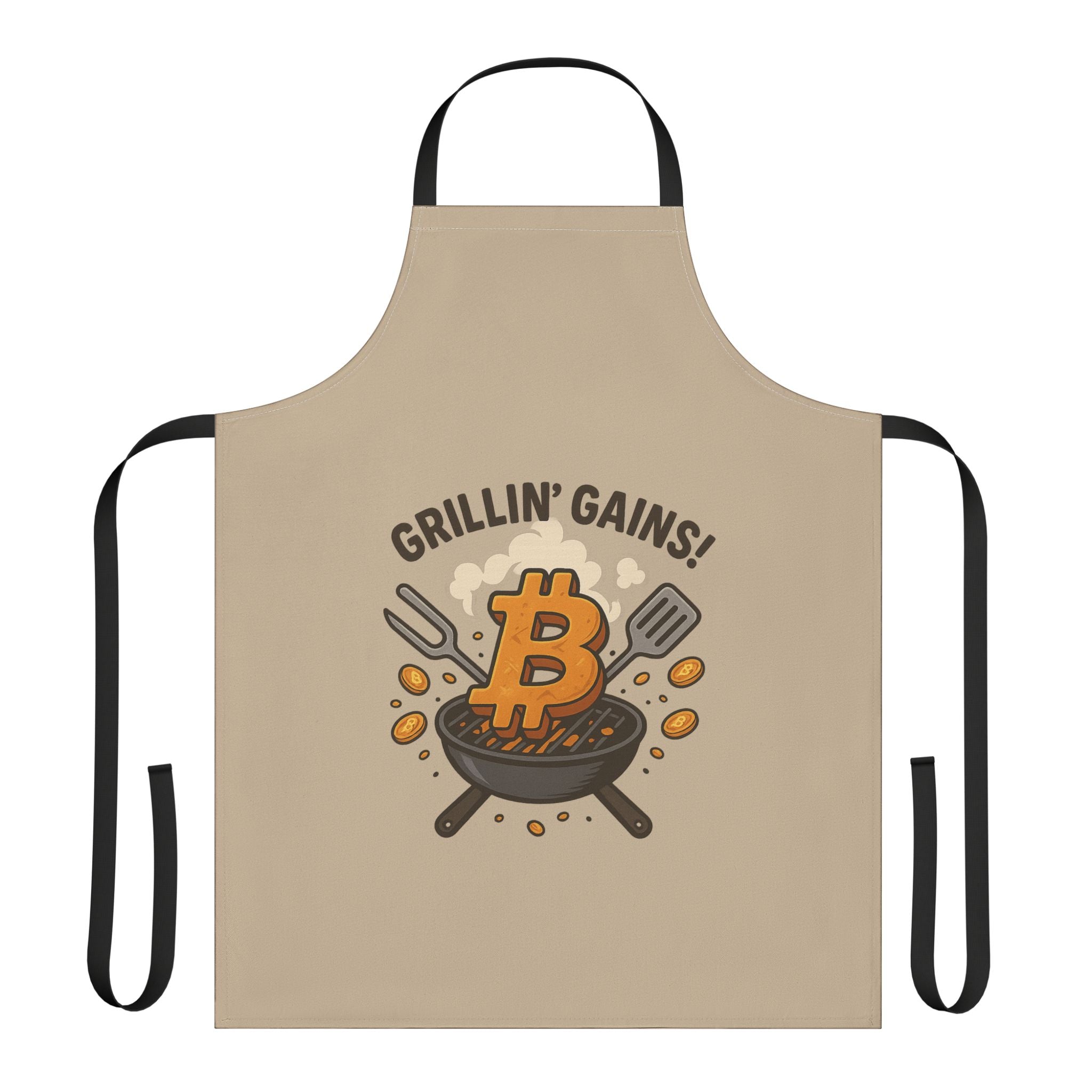Grillin Gains Bitcoin Apron Fire up the Grill and your Crypto Spirit