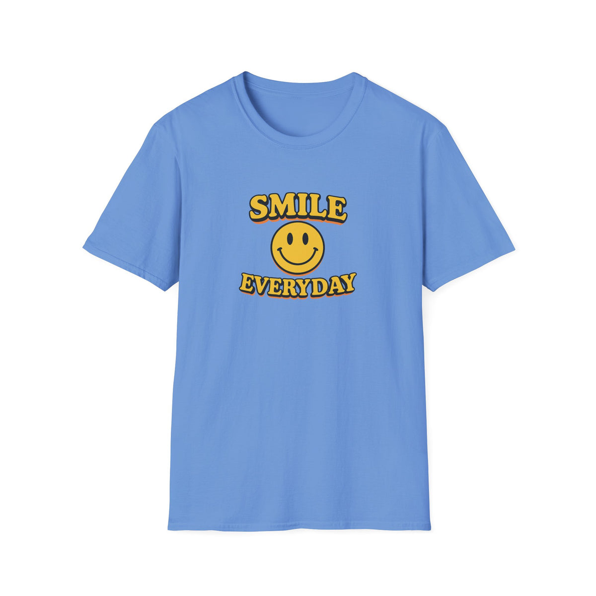 Smile Everyday Retro Tee Happy Vibes Shirt Positive Quote Graphic Tee Feel-Good Aesthetic Shirt 5 colors 100% cotton