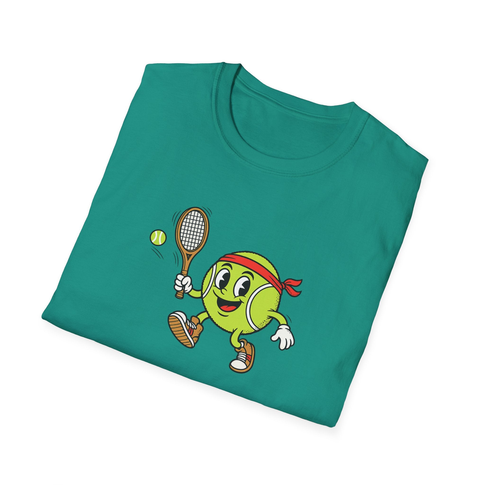 Cute Tennis Ball Mascot TShirt Funny Tennis Shirt Tennis Player Gift Tennis Lover Apparel 8 colors 100% cotton