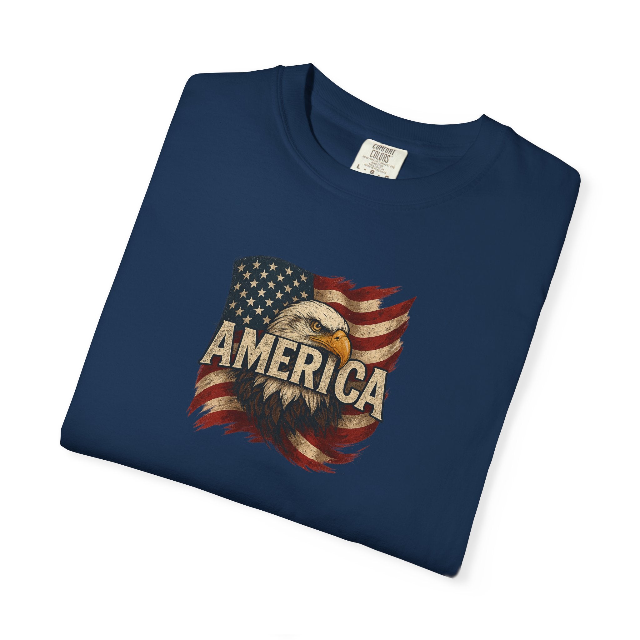 Bold American Eagle Patriotic Flag T-Shirt Freedom Pride USA Tee 3 colors 100% cotton