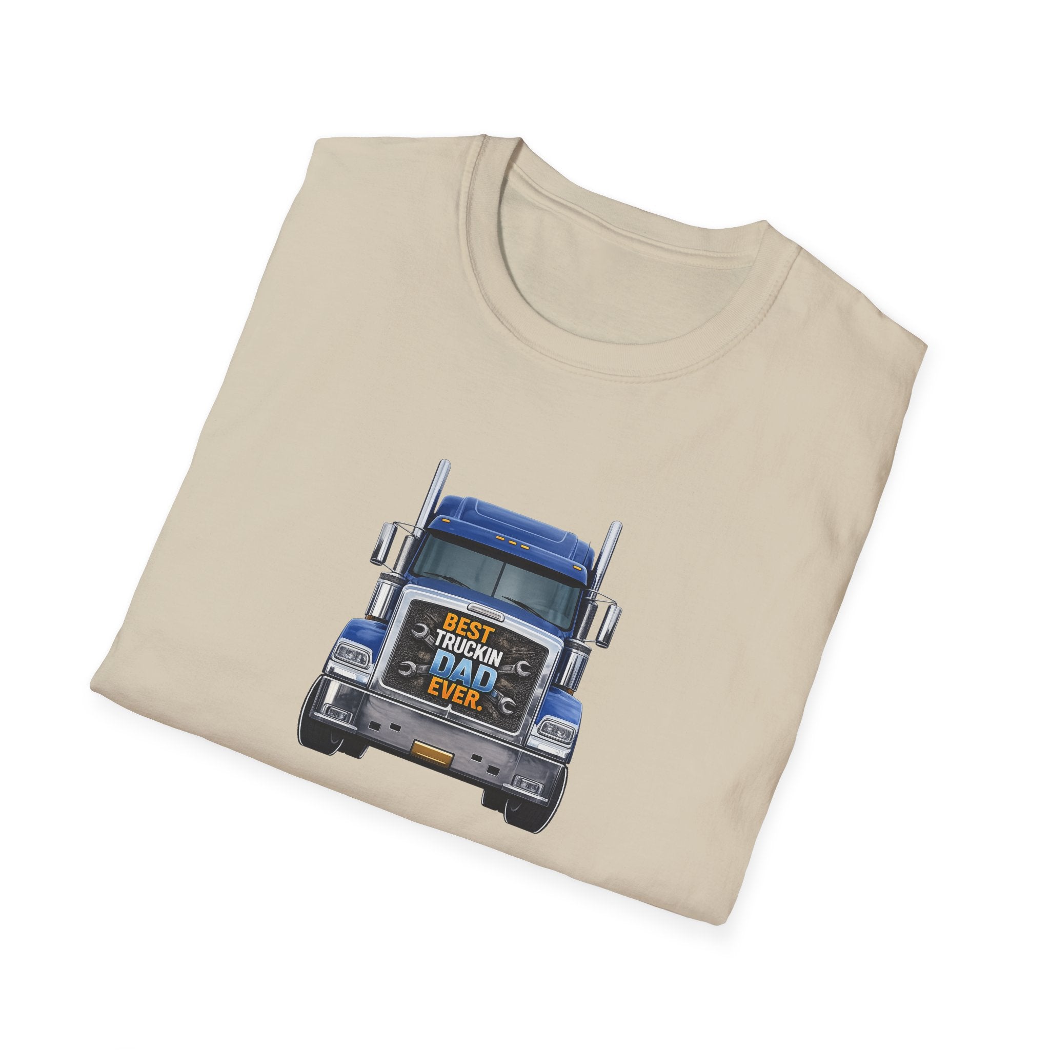 Best Truckin Dad Ever T-Shirt Trucker Dad Shirt Father's Day Gift for Truck Drivers Funny Dad Truck Shirt 5 colors 100% cotton