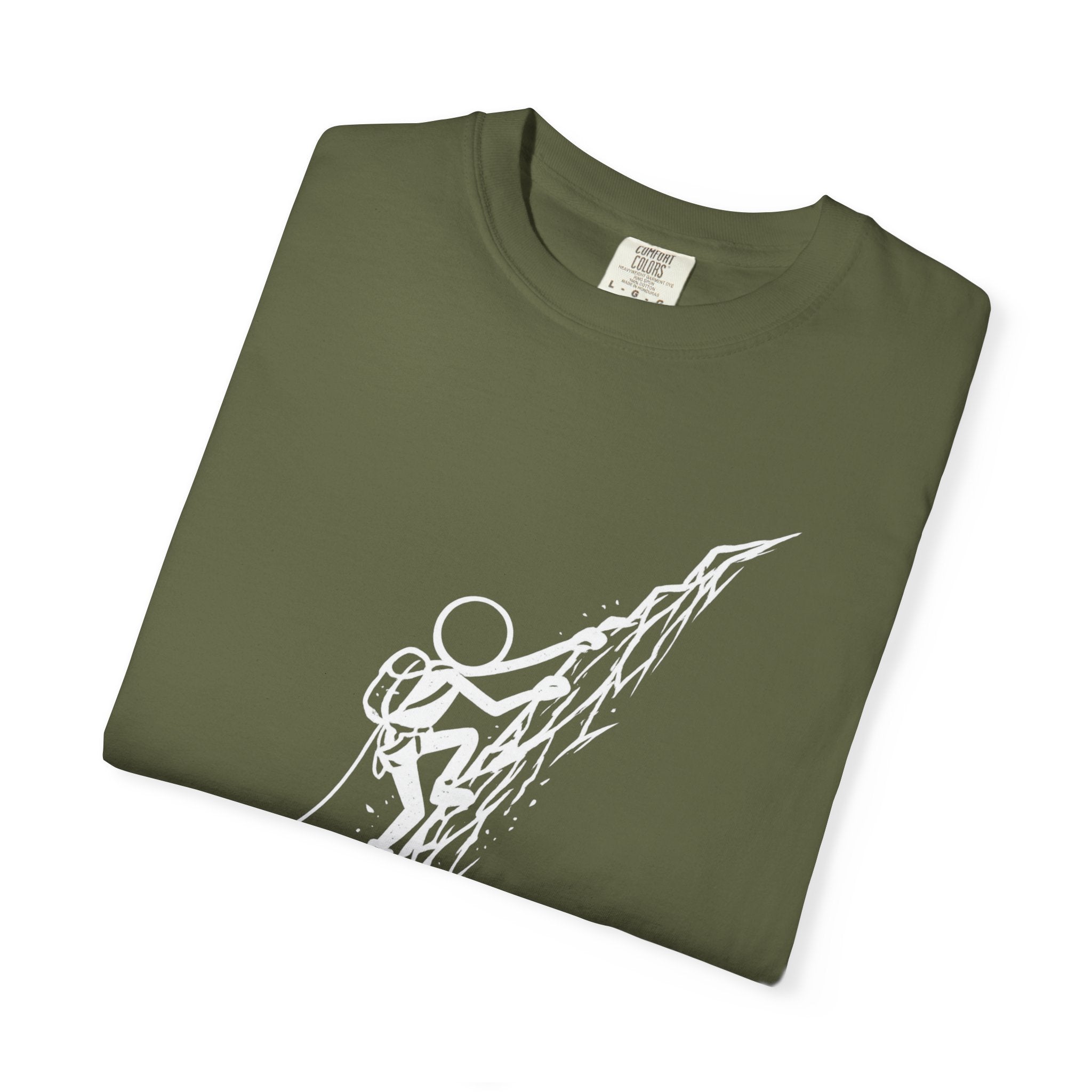 Mountain Climber Stick Figure TShirt Adventure Graphic Tee Rock Climbing Shirt Minimalist Hiking Tee 7 colors 100% cotton