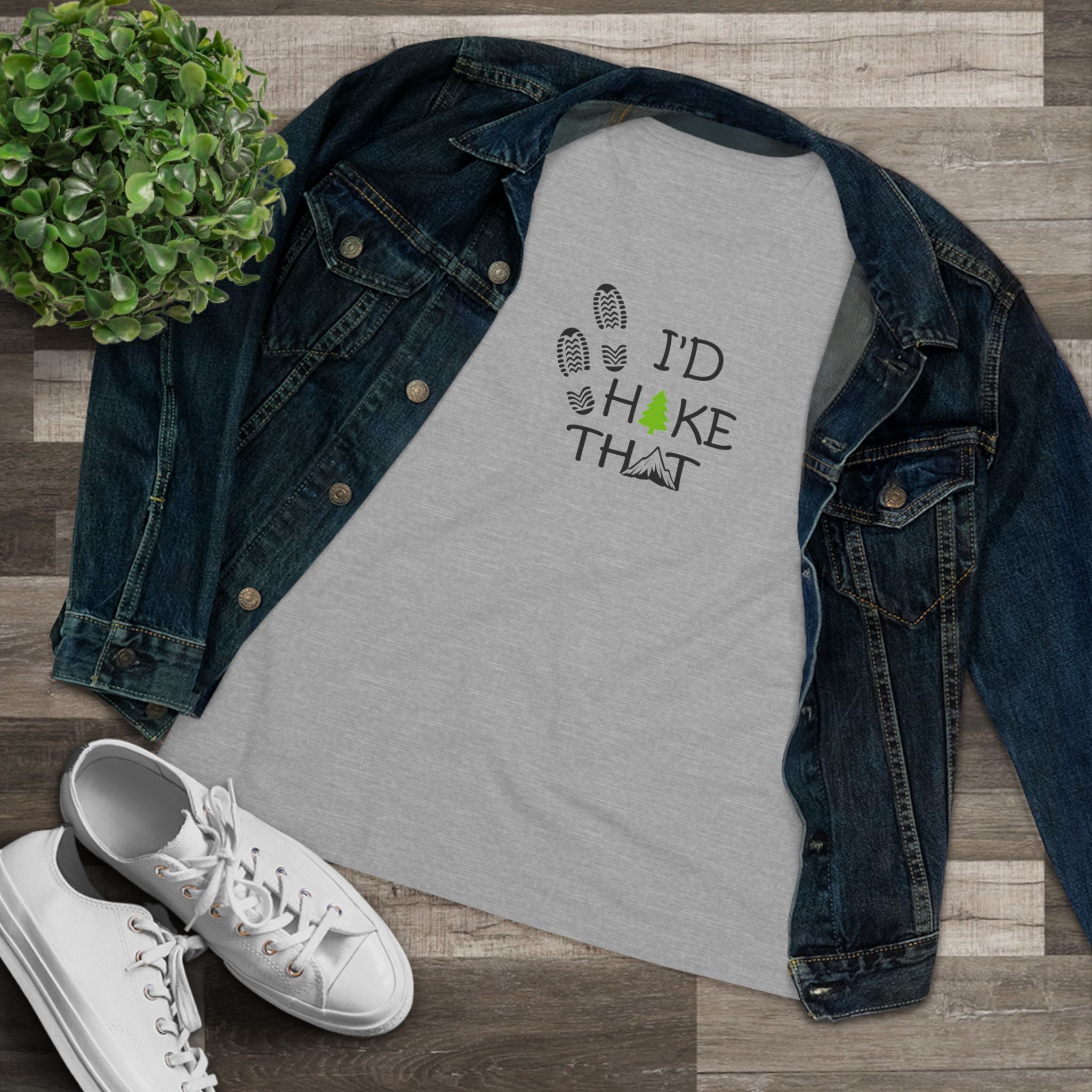 I'd Hike That Shirt Women's Hiking Tee Outdoor Nature Lover Gift Trail Lover Tee Adventure Hiker Gift 4 colors 100% cotton