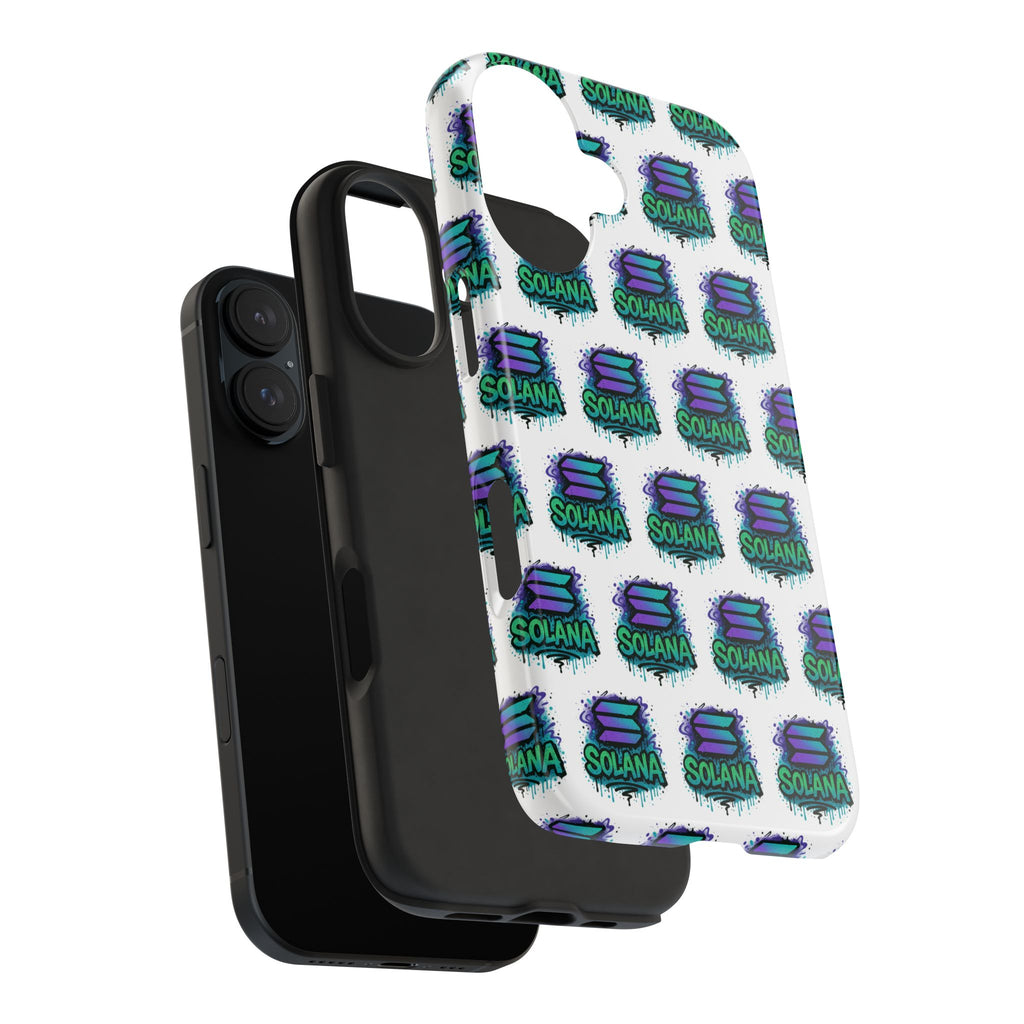 Edgy Solana Tough Phone Case Crypto iPhone Samsung Case Glossy Protective Phone Cover Impact Resistant SOL Case