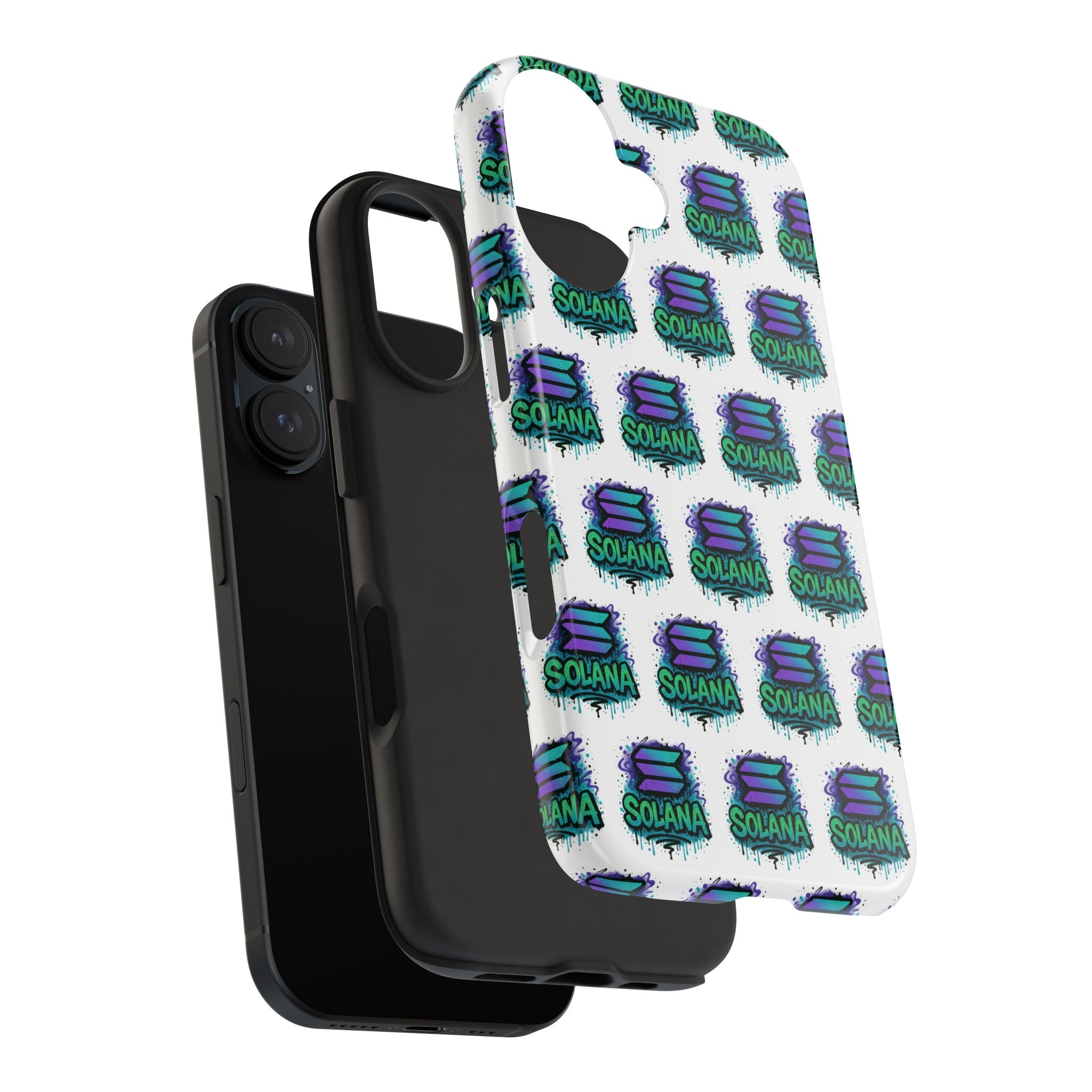 Edgy Solana Tough Phone Case Crypto iPhone Samsung Case Glossy Protective Phone Cover Impact Resistant SOL Case