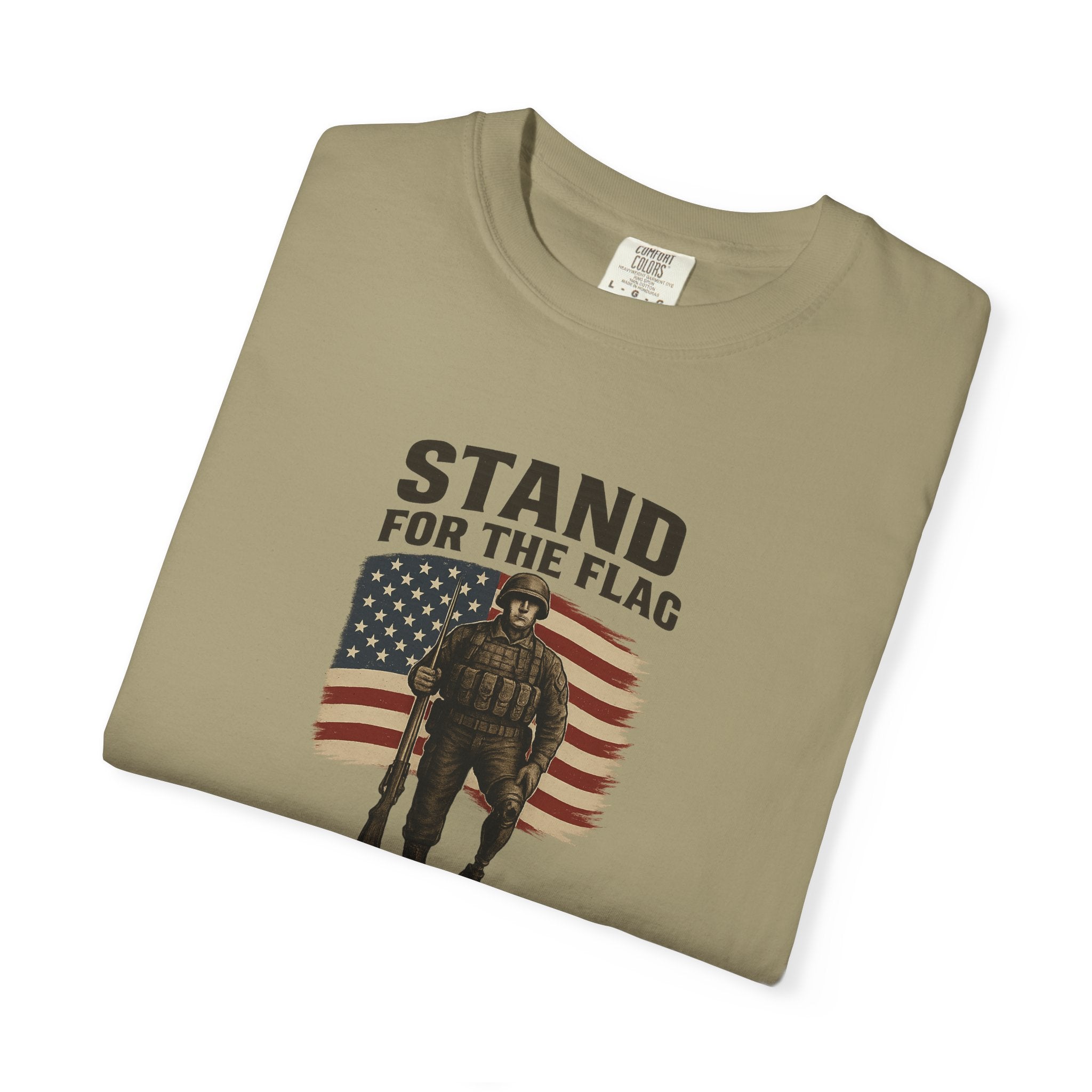 Stehe für die Flagge Veteranen T-Shirt Patriotisches Militärshirt USA Flagge Soldat T-Shirt Veteranen und Patrioten 5 Farben 100% Baumwolle
