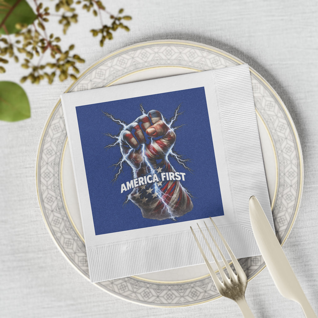 America First Napkins Patriotic Party Napkins Conservative Event Napkins (50 or 100 Count) 2 sizes