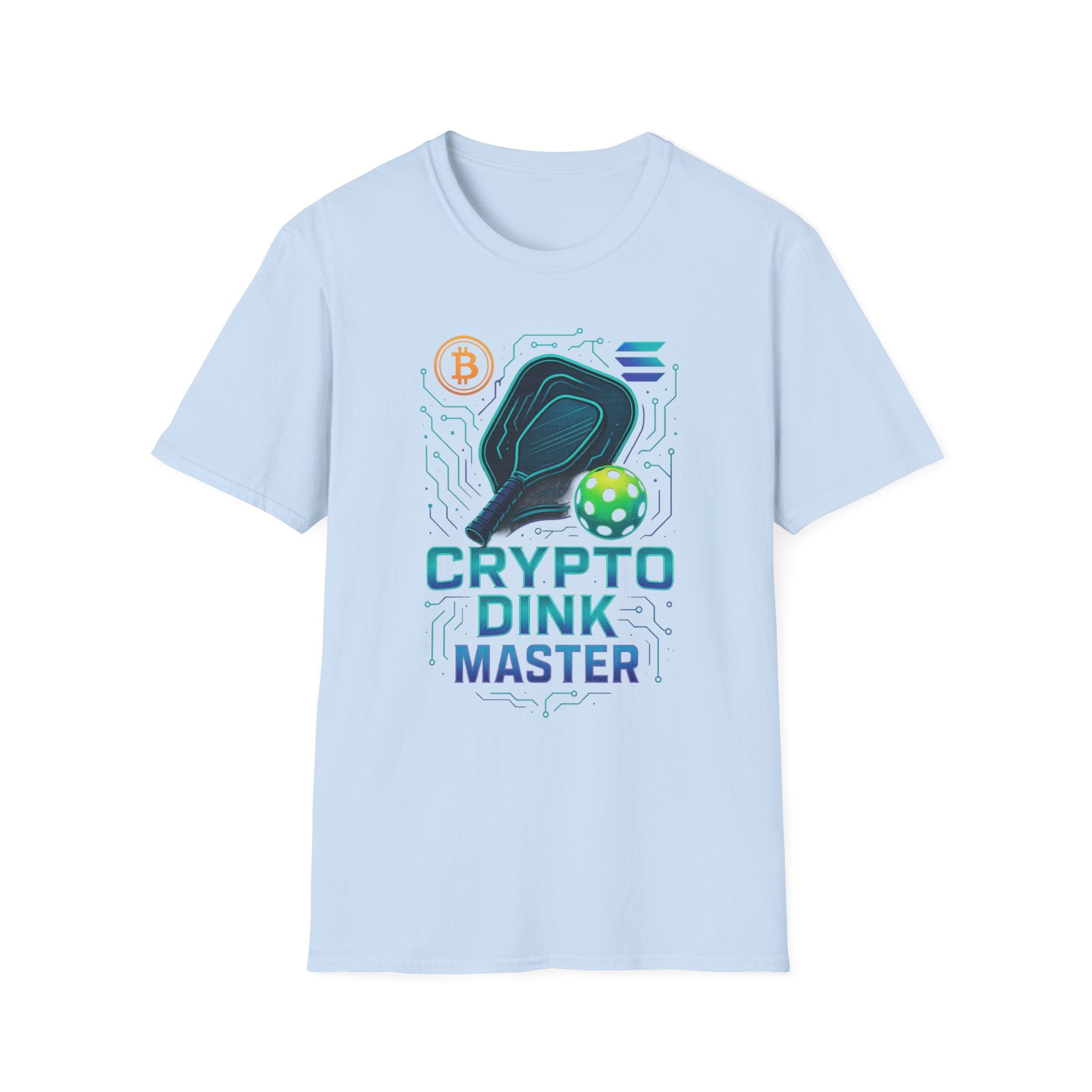 Whale of the Pickleball Court Dink Master Bitcoin T-Shirt Tee 7 colors 100% cotton