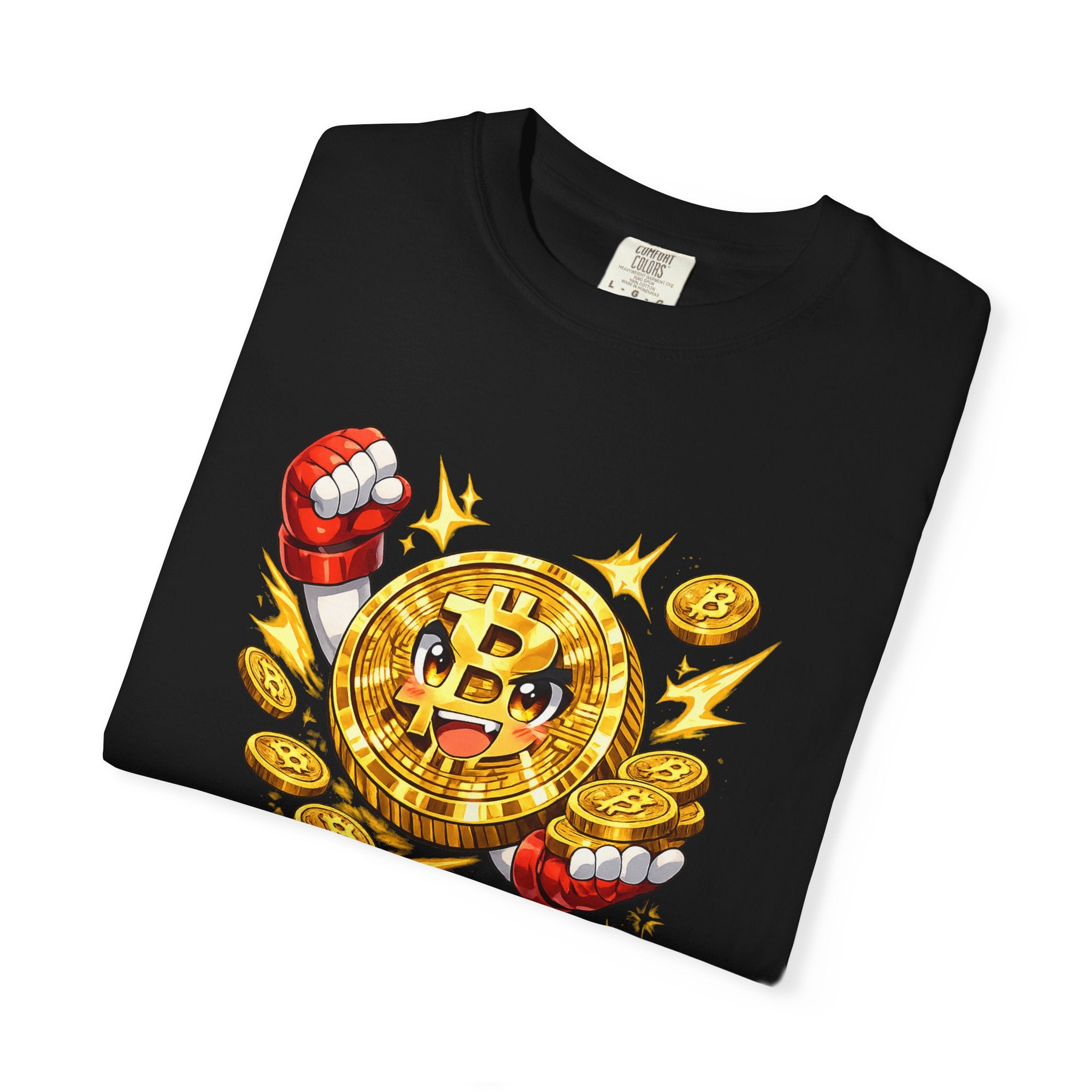 Anime Bitcoin Krypto T-Shirt Lustig Kawaii BTC Grafik Tee 6 Farben 100% Baumwolle