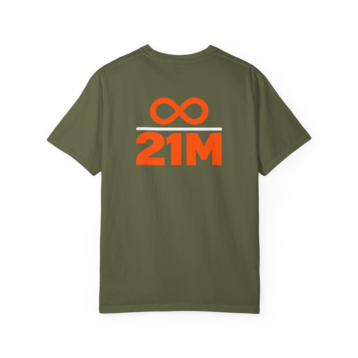SatsandStripes.com 21 Million Bitcoin T-Shirt – Fixed Supply BTC Back Print Tee Hemp