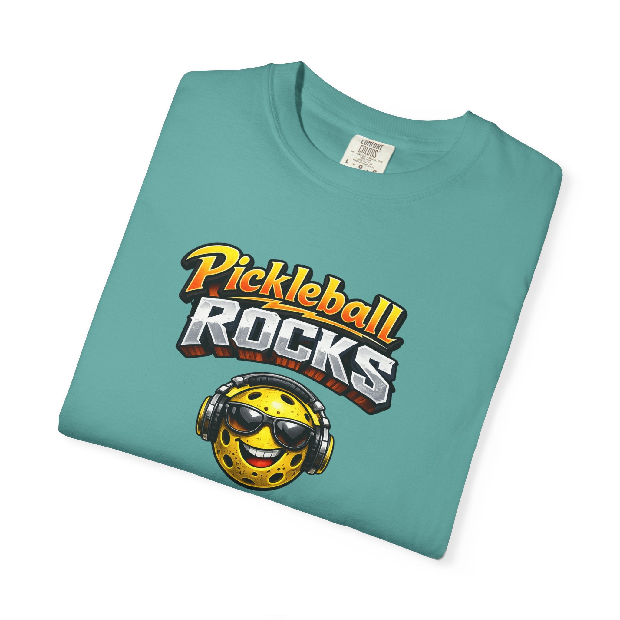 Pickleball Rocks Graphic T-Shirt Funny Pickleball Player Tee 5 colors 100% cotton