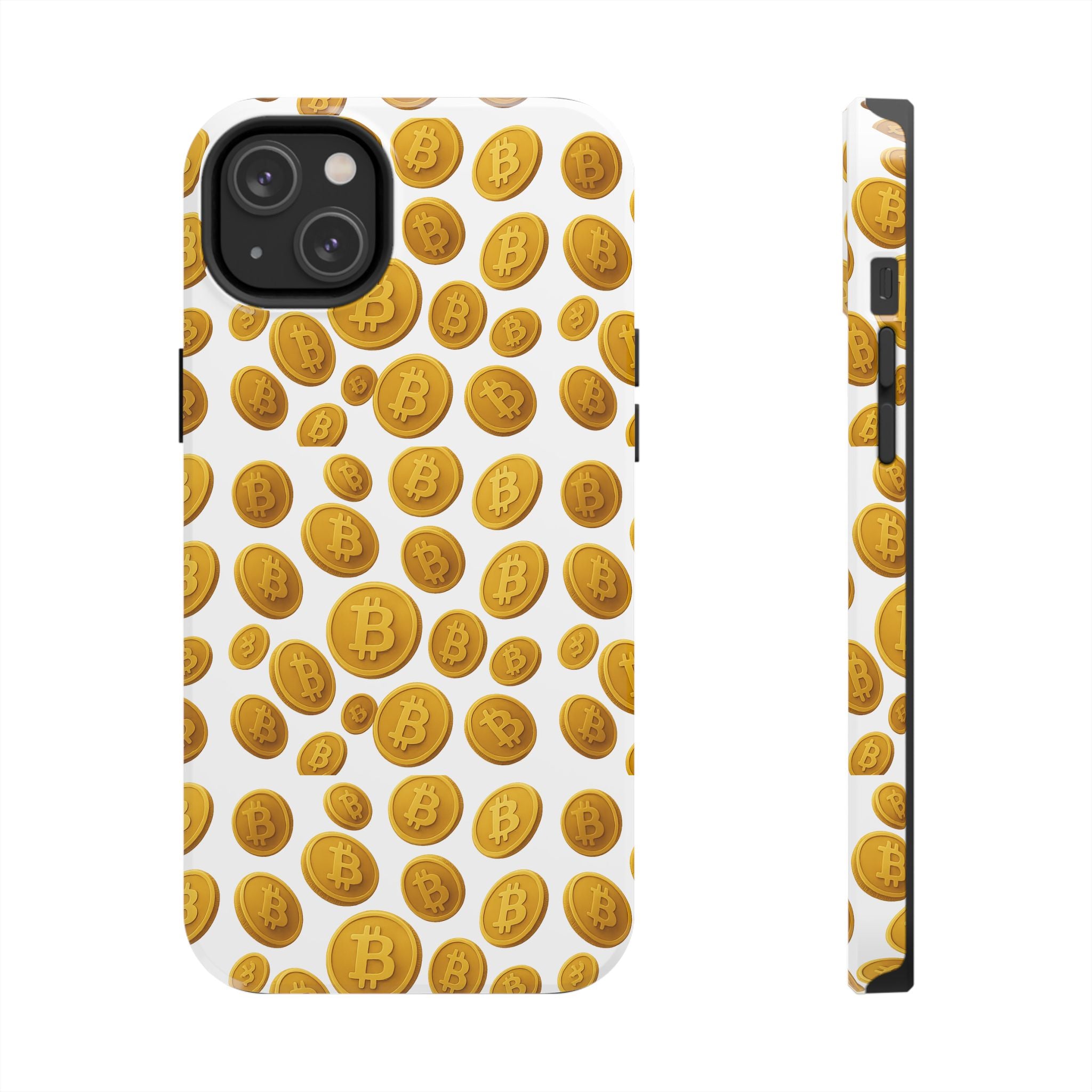 Bitcoin Tough Handyhülle Krypto Coin iPhone Samsung Hülle Glänzende Schutzhülle Stoßfeste BTC Hülle