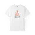 Campfire Typography T-shirt Camping Bonfire Graphic Tee 2 colors 100% cotton